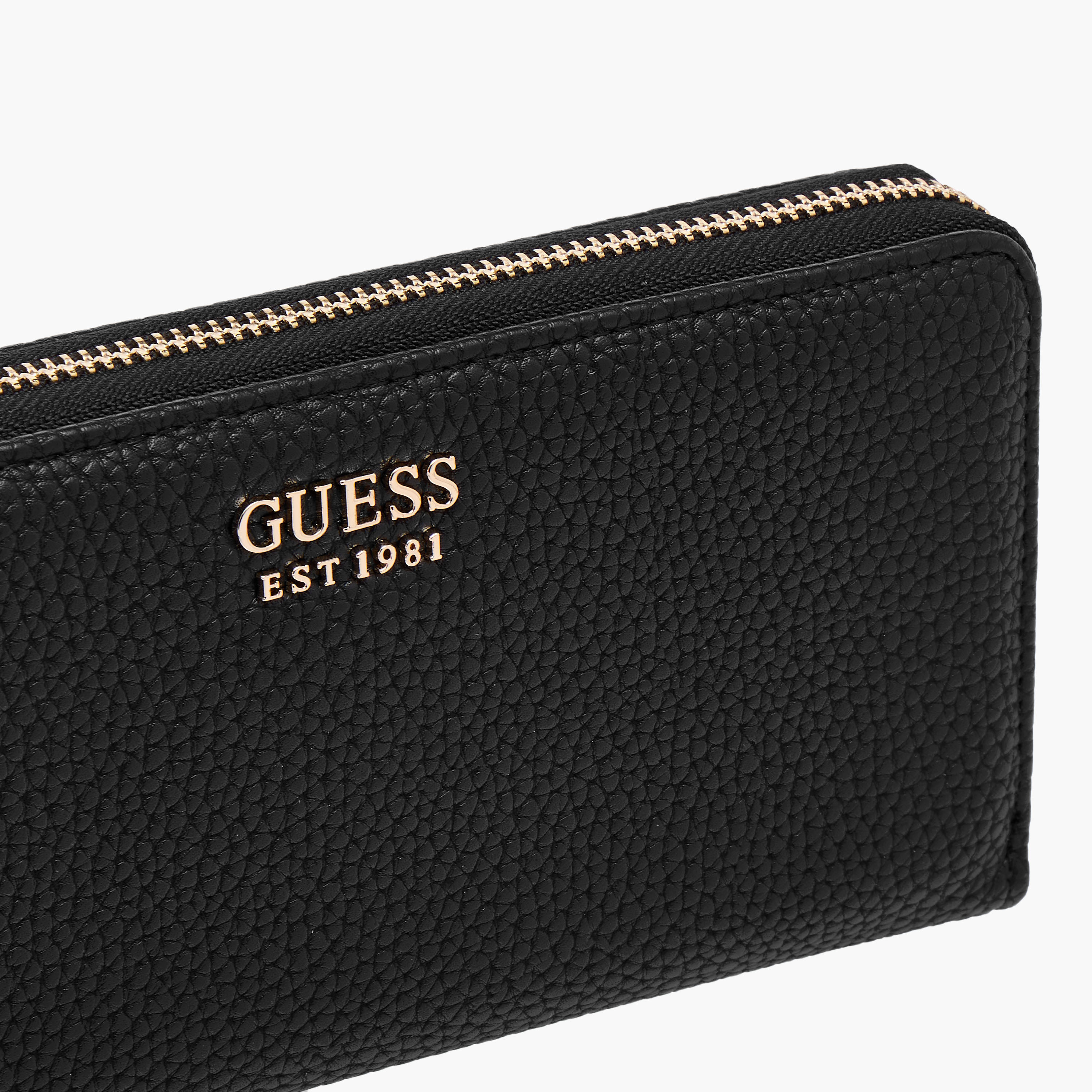 Guess Brenton Textured Wallet with Wristlet Strap-women-bagsandwallets-wallets-image-3