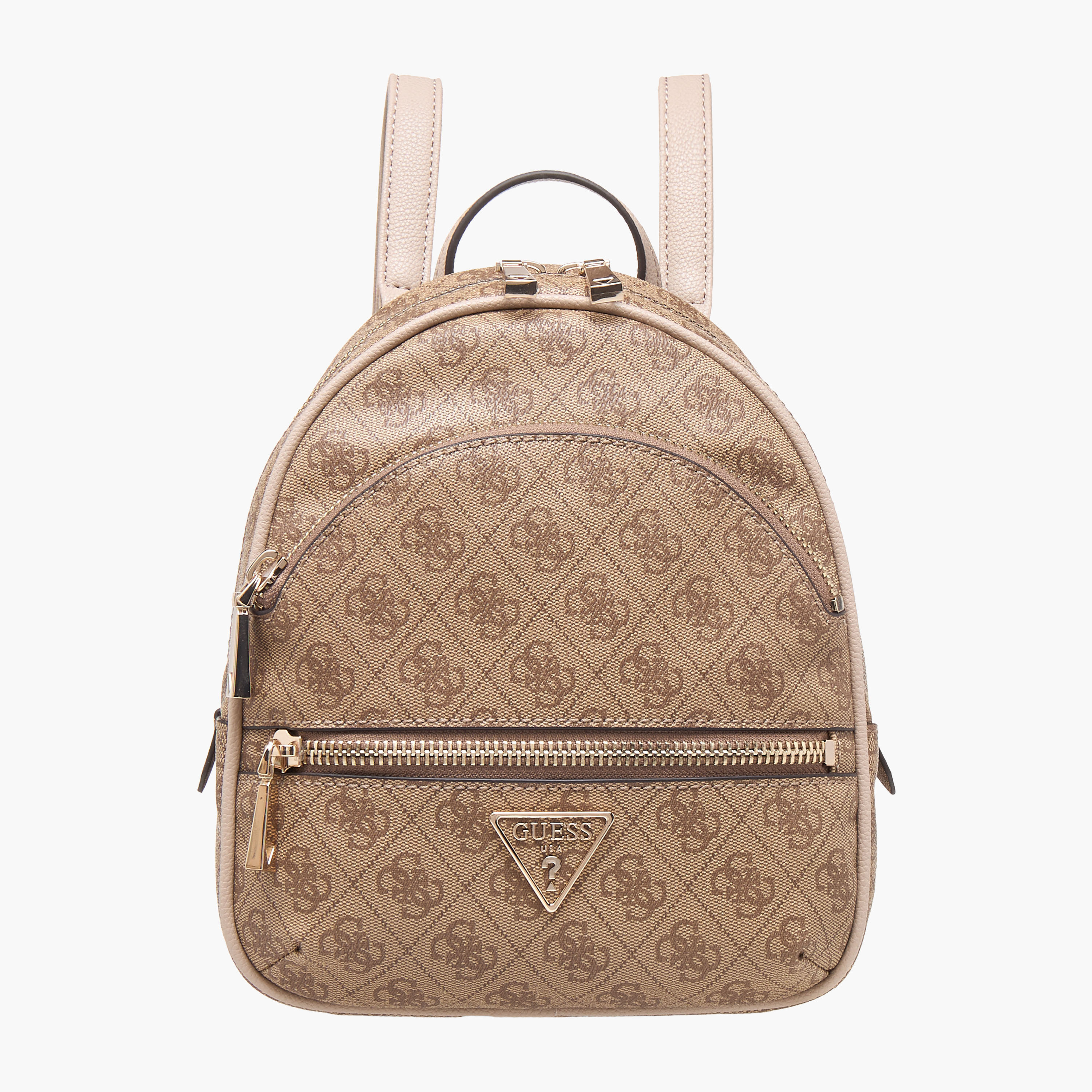 Guess Manhattan Monogram Printed Backpack with Adjustable Shoulder Straps-women-bagsandwallets-handbags-image-1
