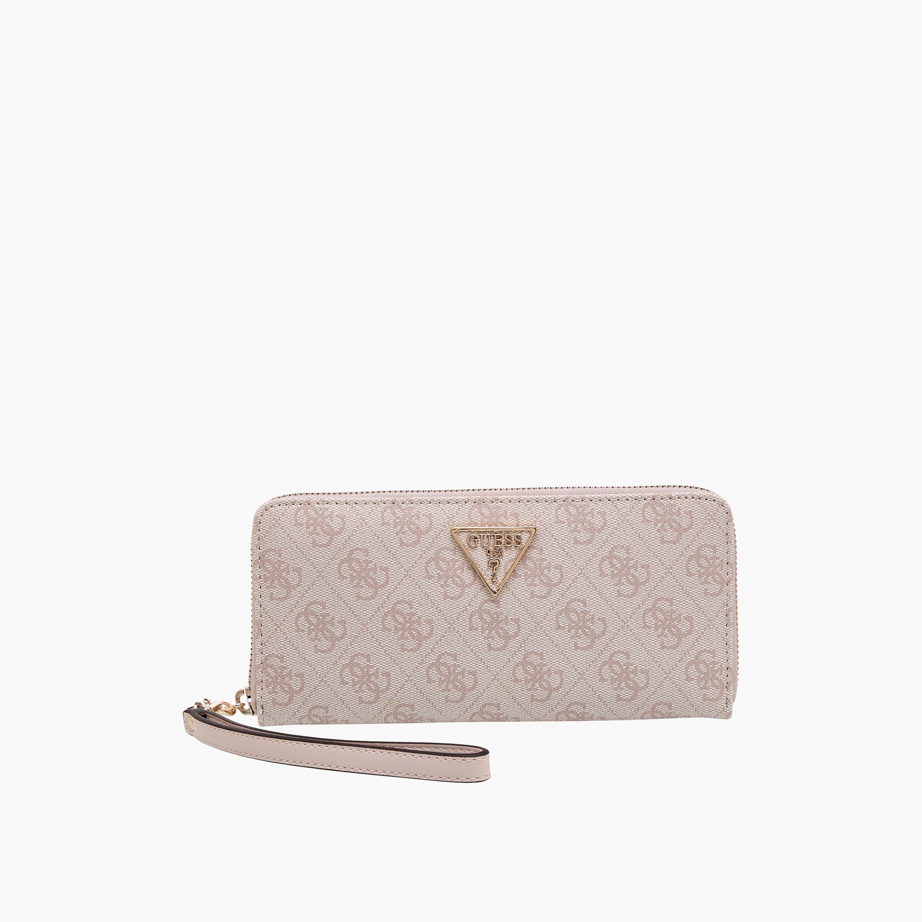 Guess Laurel Textured Wallet with Wristlet Strap-women-bagsandwallets-wallets-image-1