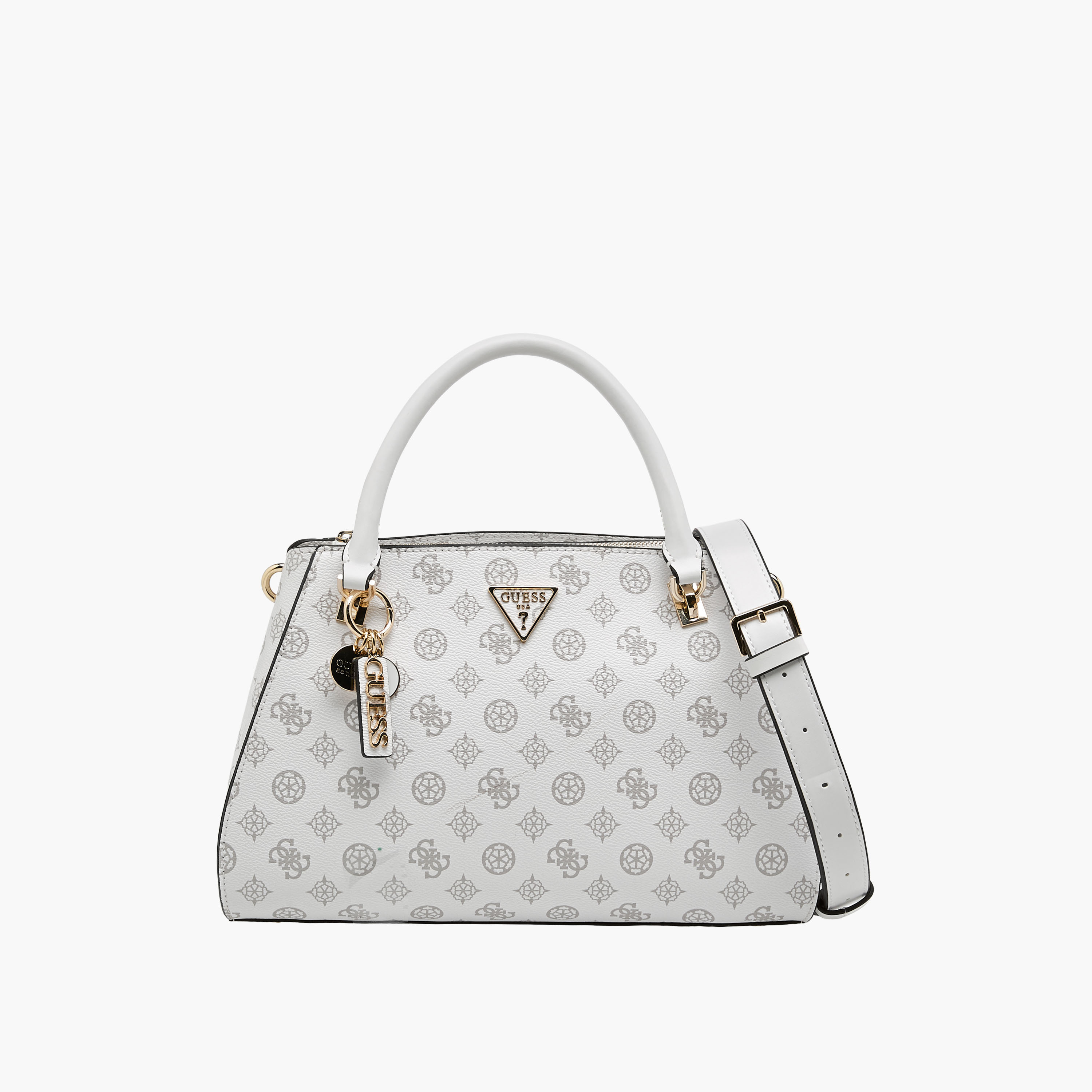Guess Noelle Luxury Monogram Print Satchel Bag with Detachable Shoulder Strap-women-bagsandwallets-handbags-image-1