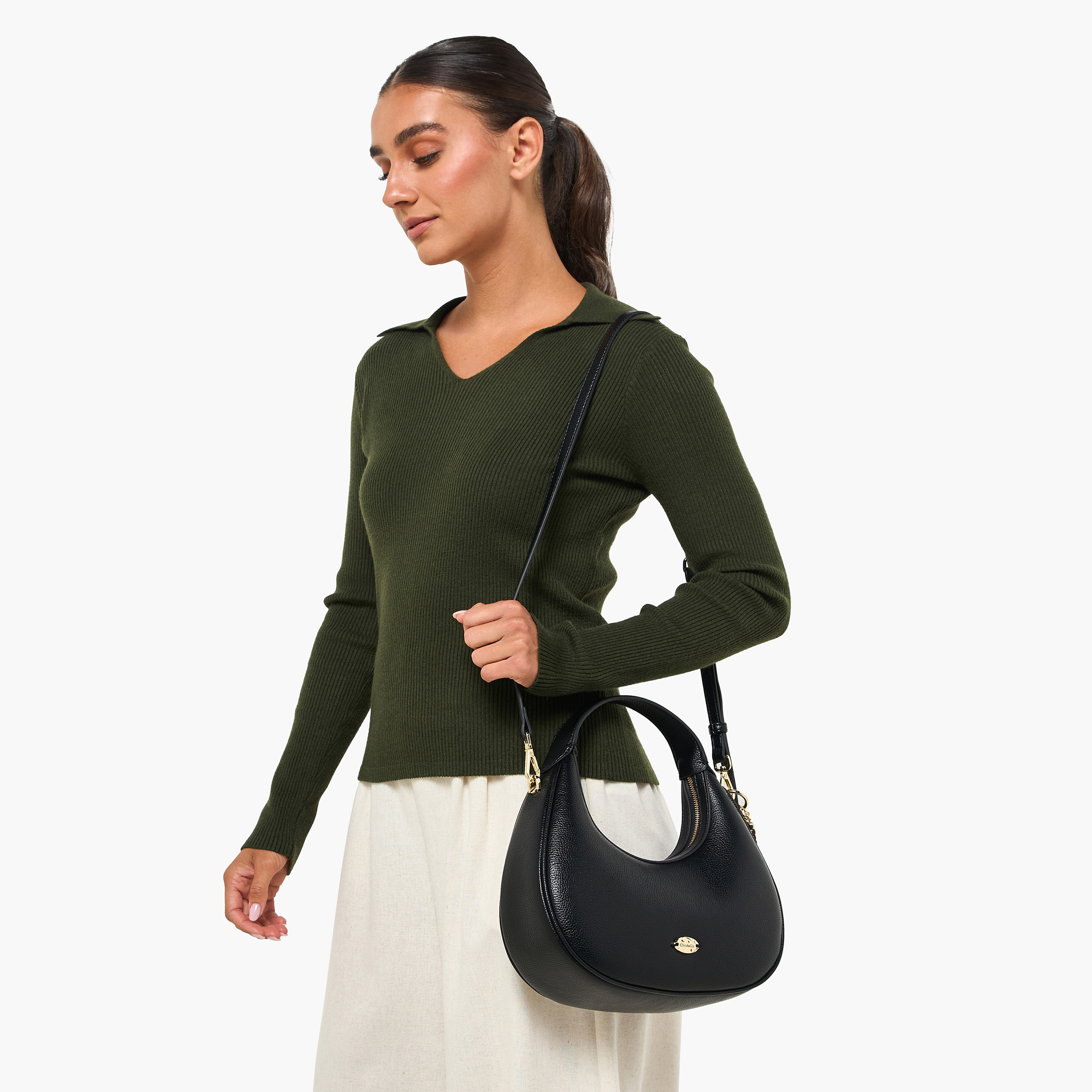 شنطة باجيت سادة مع محفظة من كريسبيلا-women-bagsandwallets-handbags-image-9