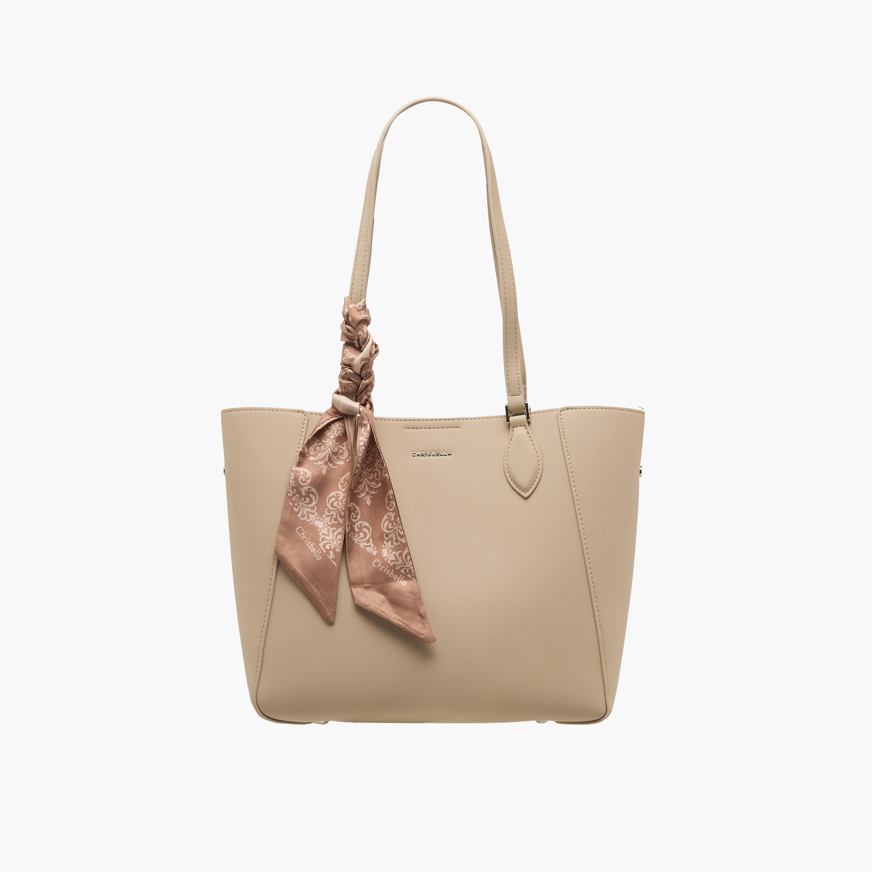 Chrisbella Scarf Detail Tote Bag with Wallet-women-bagsandwallets-handbags-image-1