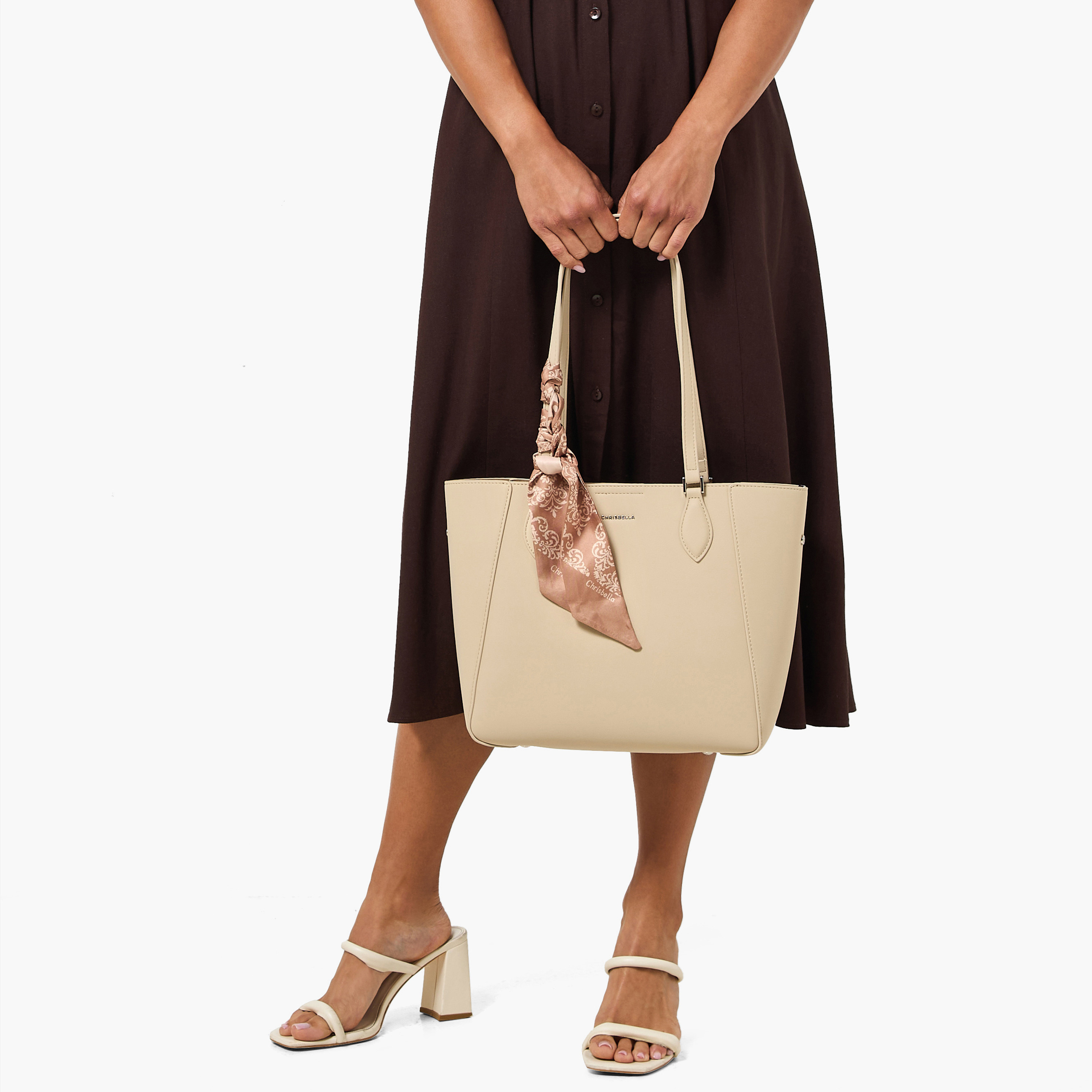 Chrisbella Scarf Detail Tote Bag with Wallet-women-bagsandwallets-handbags-image-2