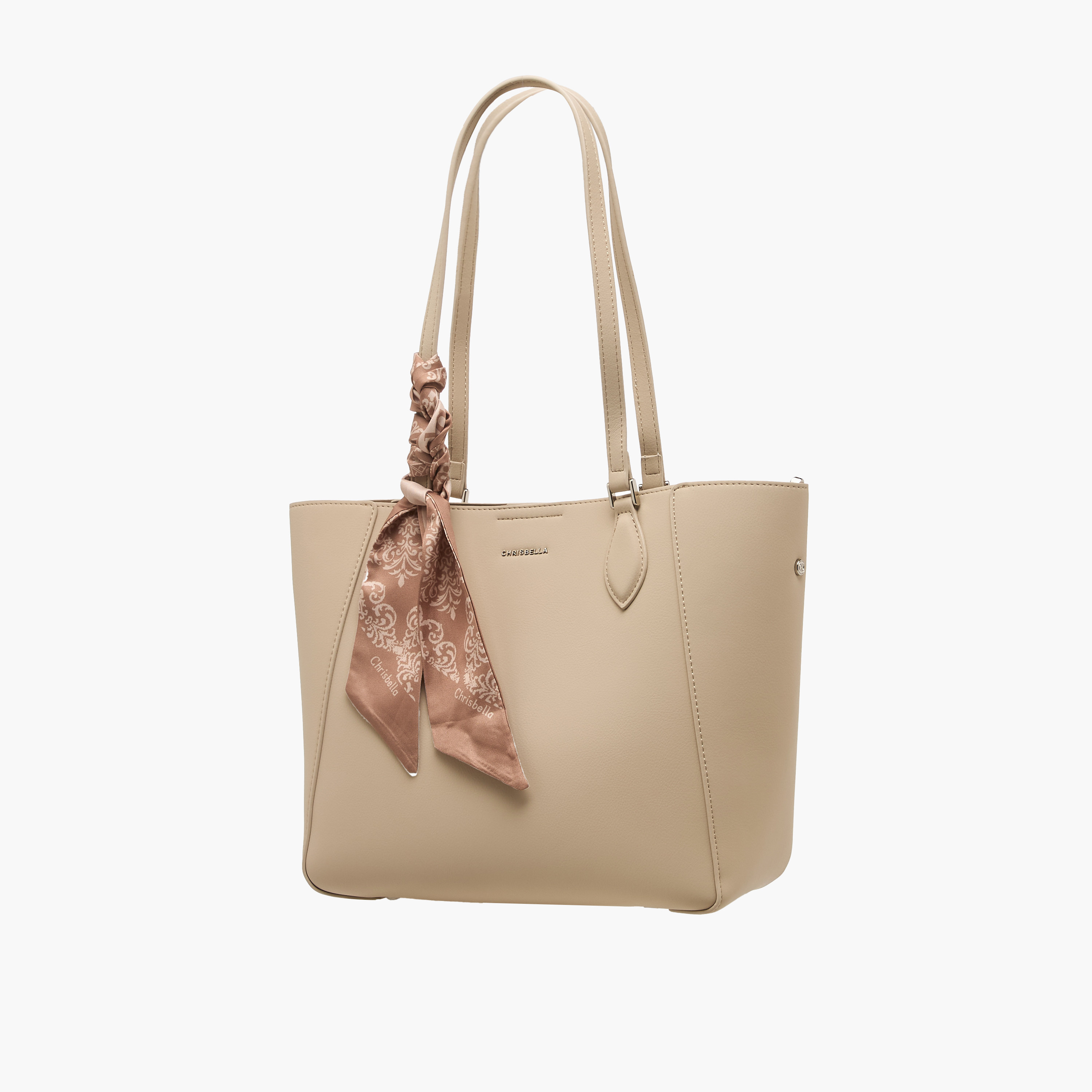 Chrisbella Scarf Detail Tote Bag with Wallet-women-bagsandwallets-handbags-image-3