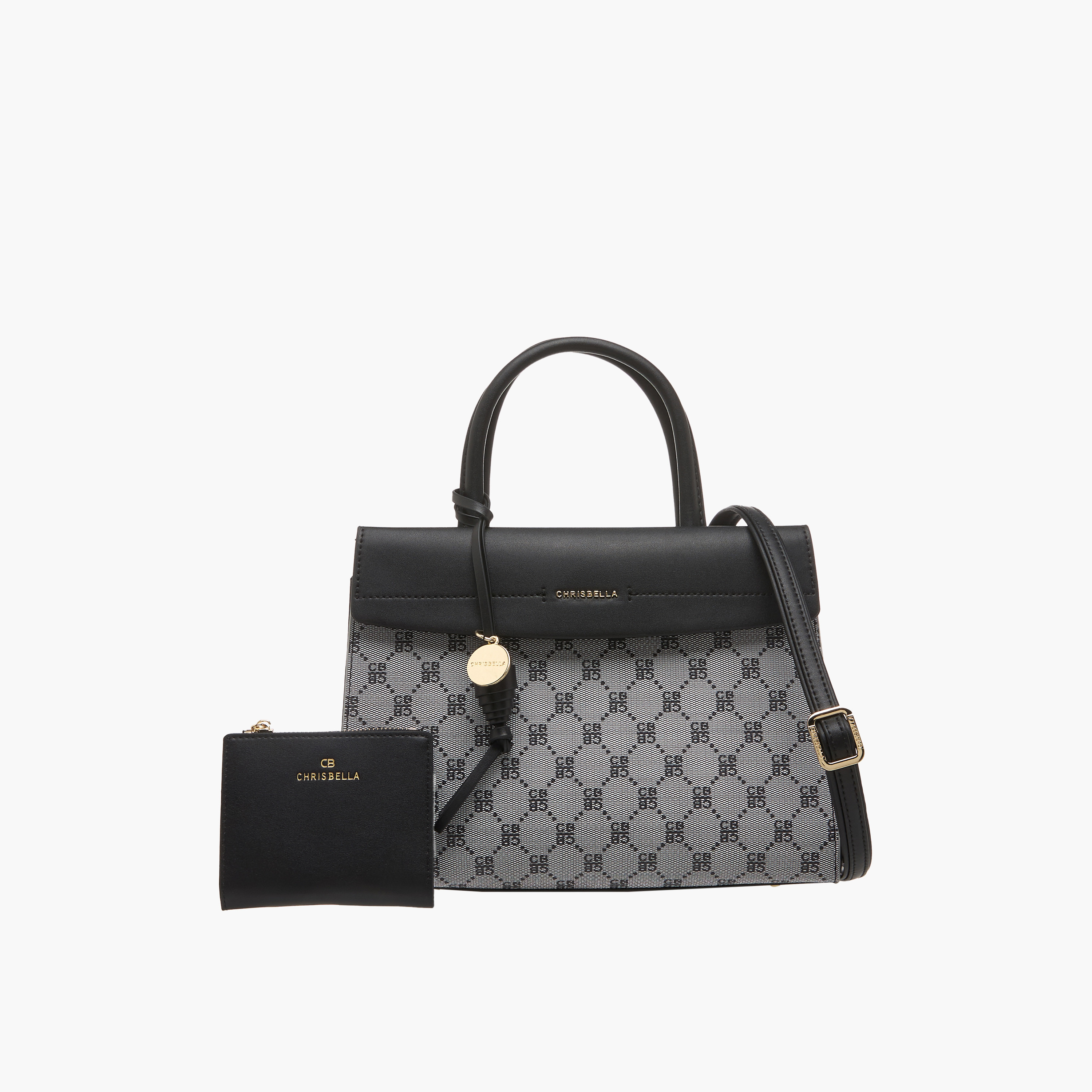شنطة كروس بودي بطبعات مونوجرام مع محفظة من كريسبيلا-women-bagsandwallets-handbags-image-1