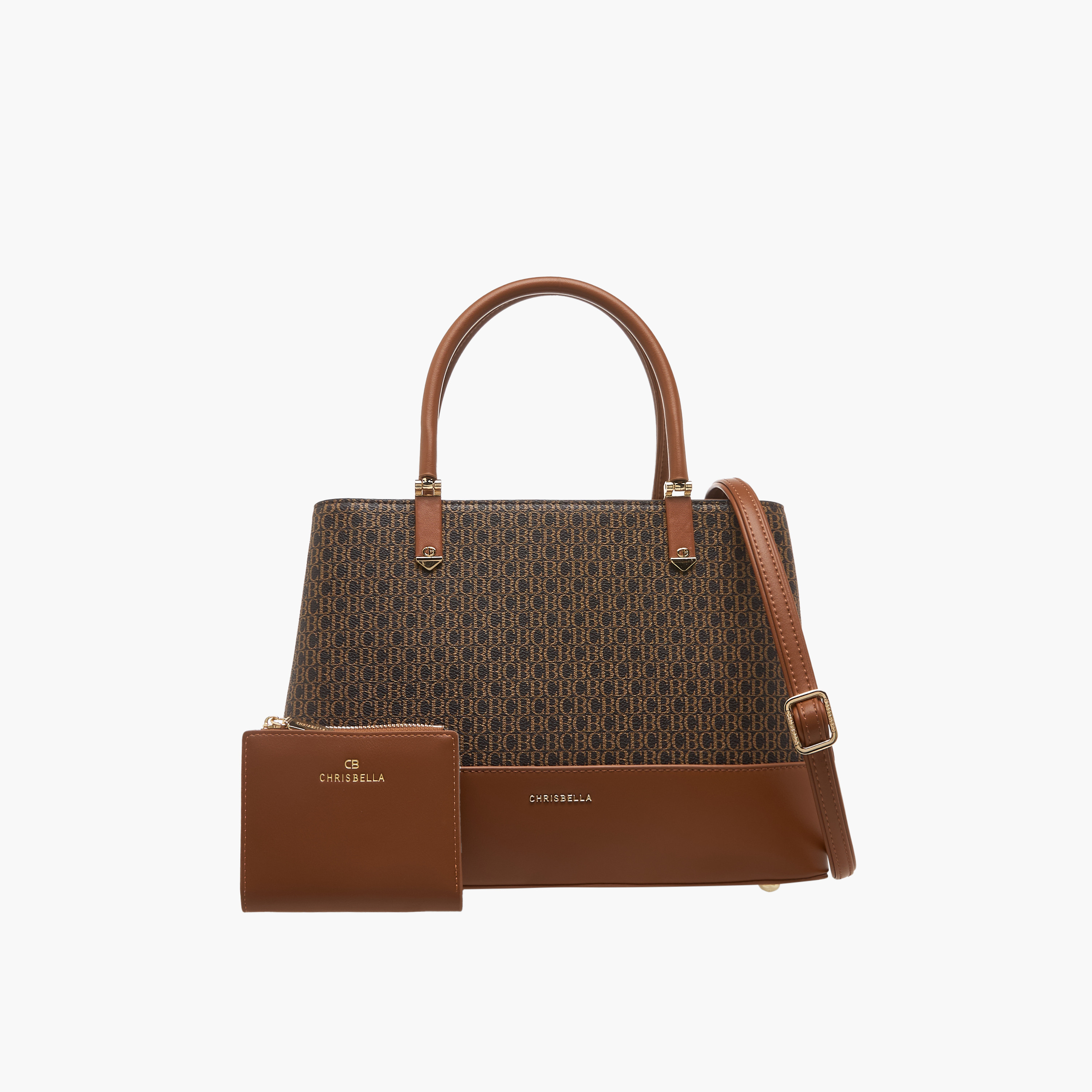 Chrisbella Monogram Print Crossbody Bag with Coin Pouch-women-bagsandwallets-handbags-image-1