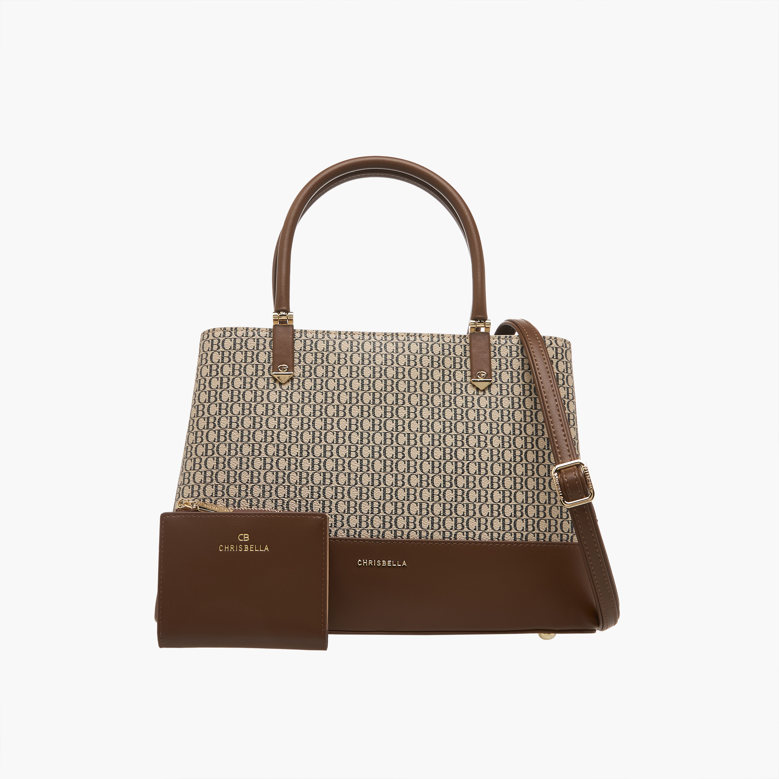 شنطة كروس بودي بطبعات مونوجرام مع محفظة من كريسبيلا-women-bagsandwallets-handbags-image-1