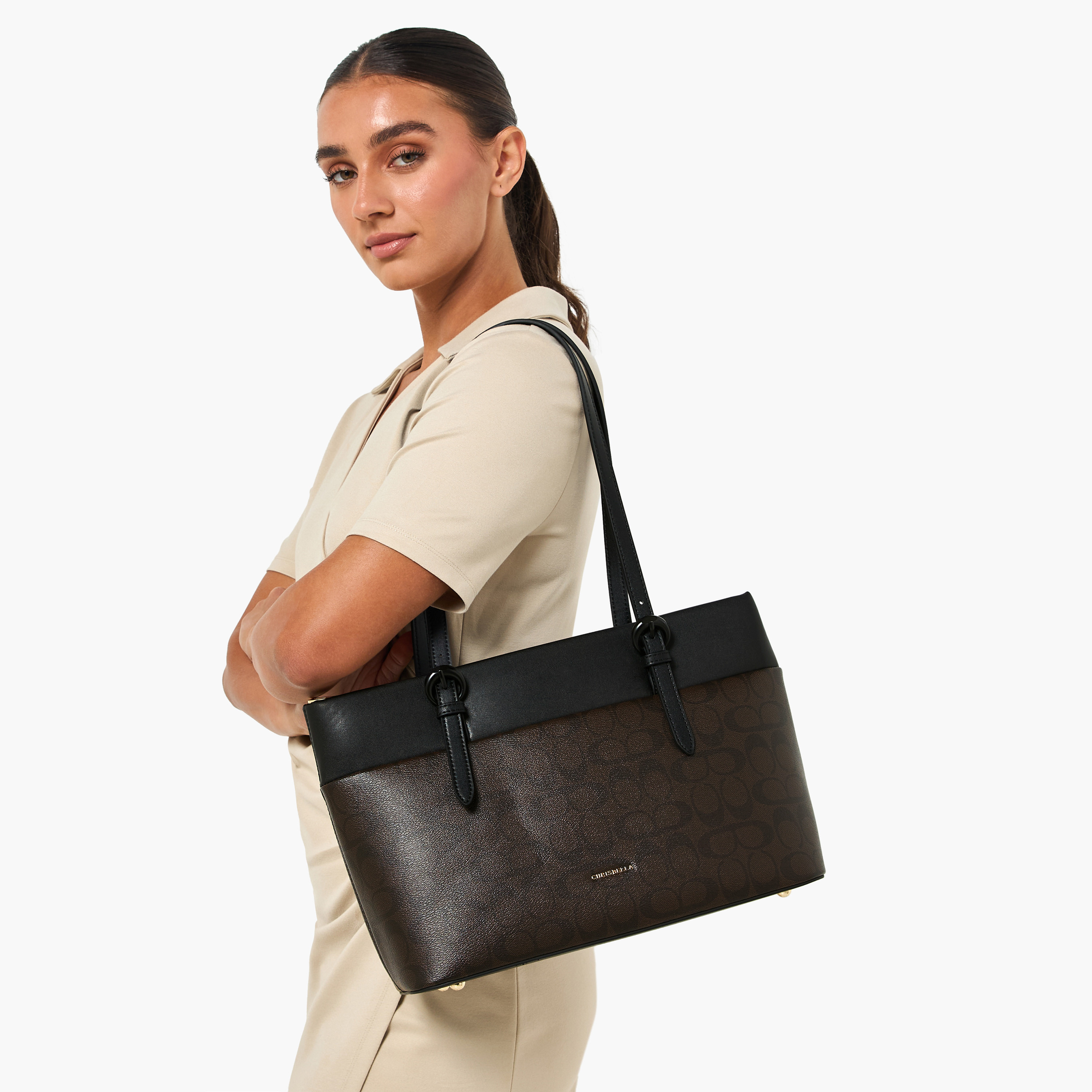 Chrisbella Monogram Print Tote Bag with Crossbody Bag-women-bagsandwallets-handbags-image-2