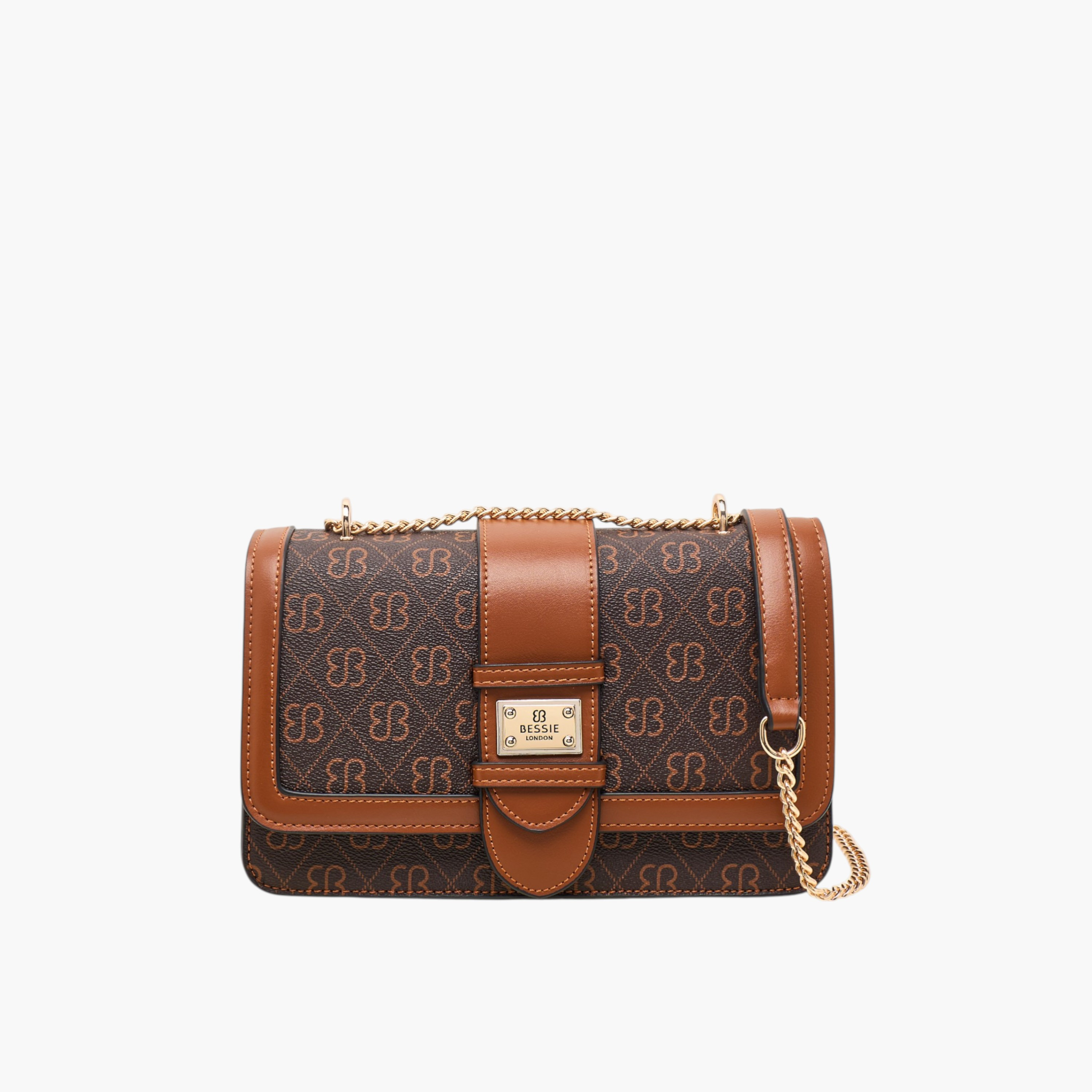 Bessie London Checked Crossbody Bag with Coin Pouch-women-bagsandwallets-handbags-image-1