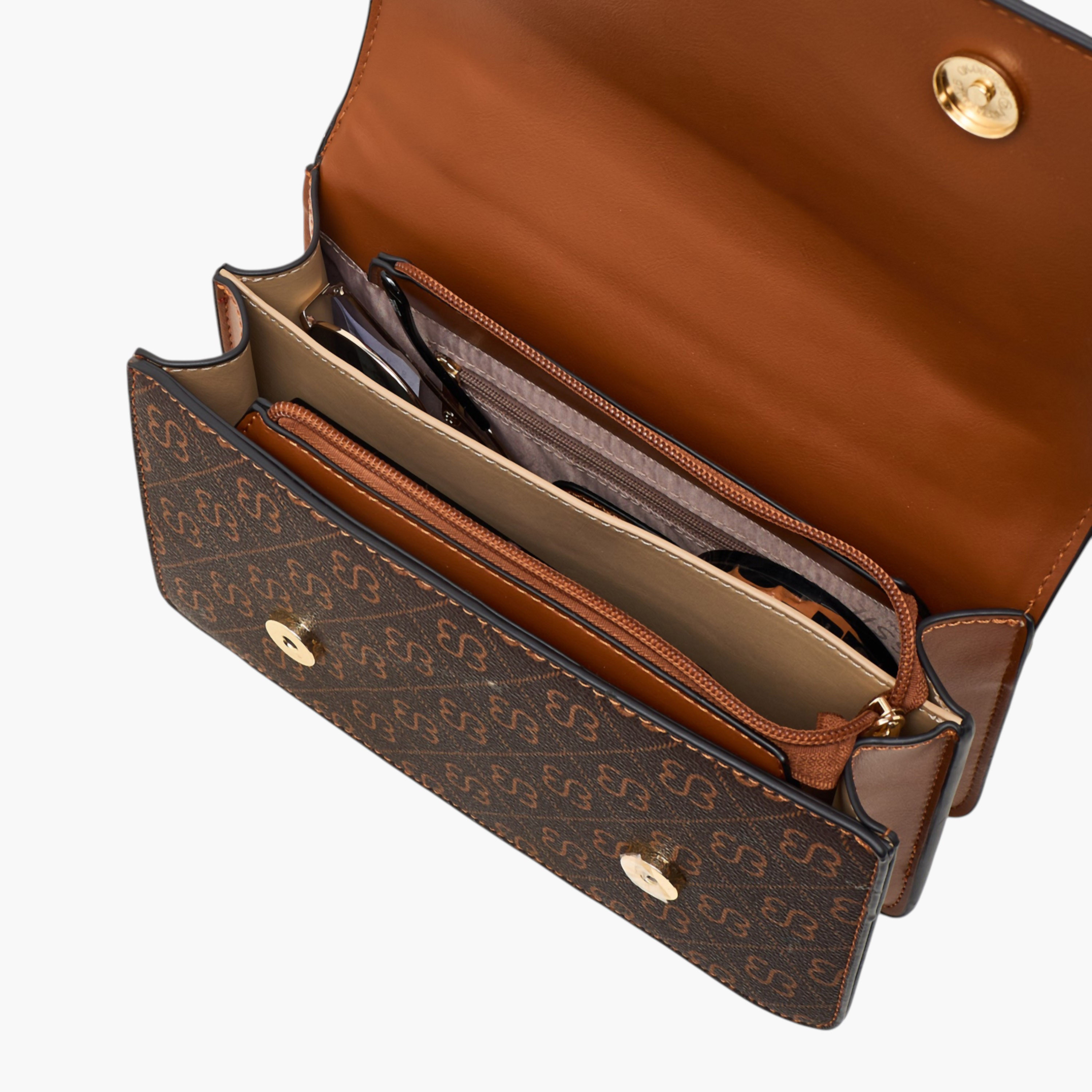 Bessie London Checked Crossbody Bag with Coin Pouch-women-bagsandwallets-handbags-image-8