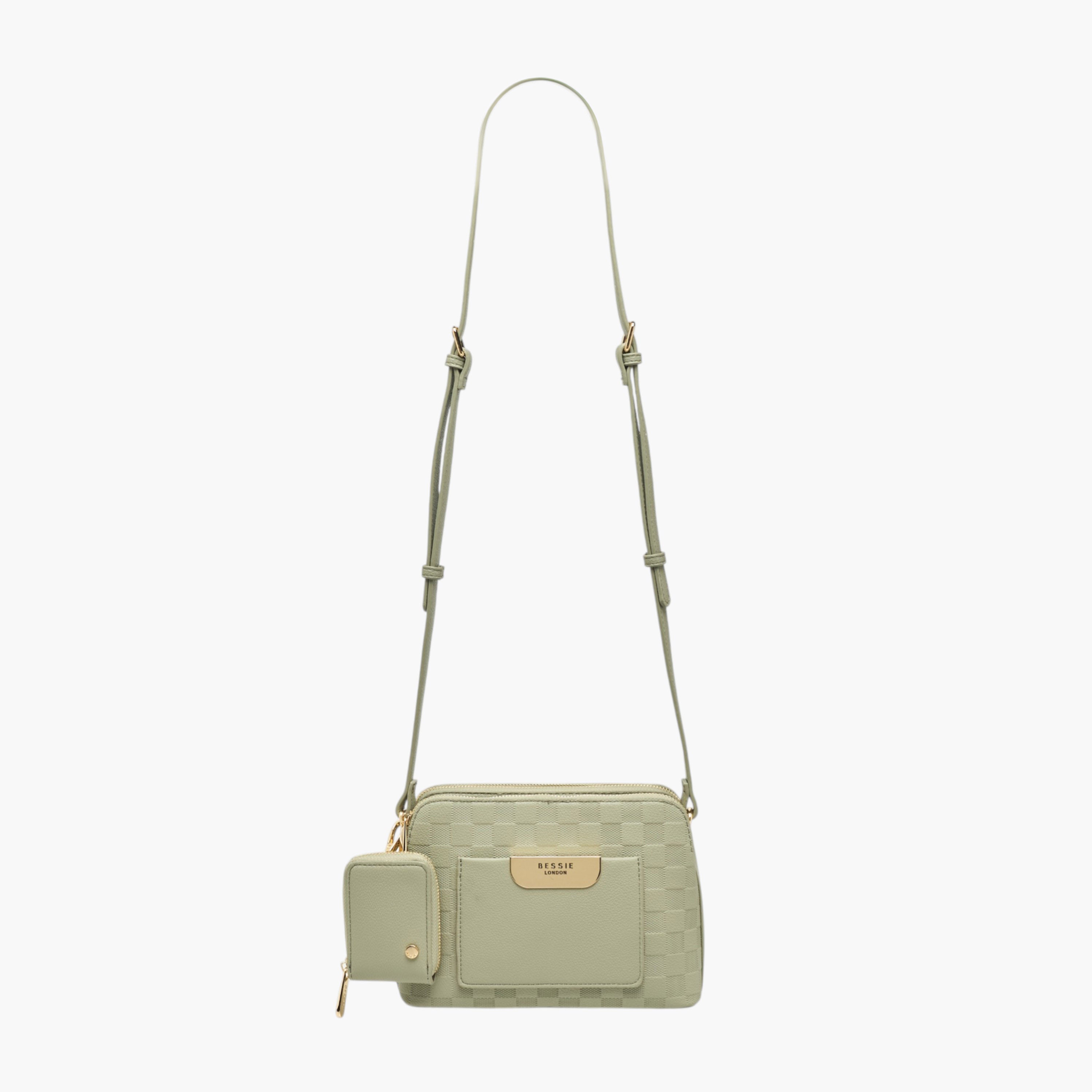 Bessie London Checked Crossbody Bag with Coin Purse-women-bagsandwallets-handbags-image-3