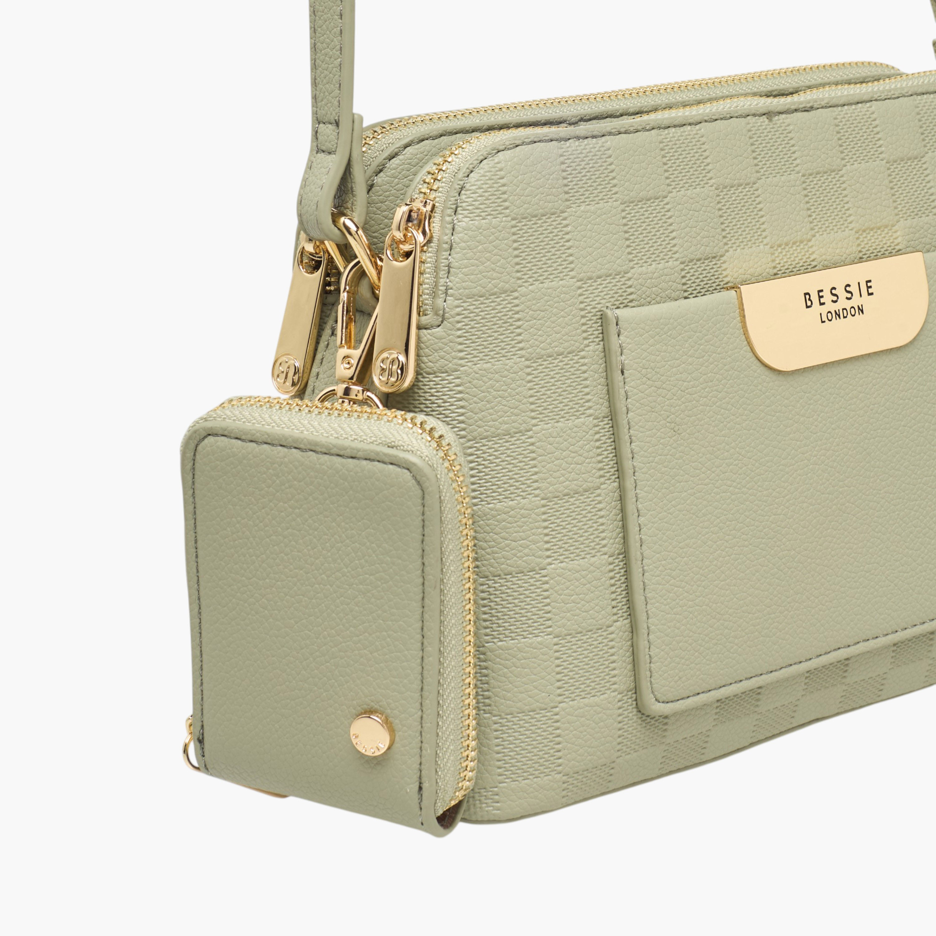 Bessie London Checked Crossbody Bag with Coin Purse-women-bagsandwallets-handbags-image-5