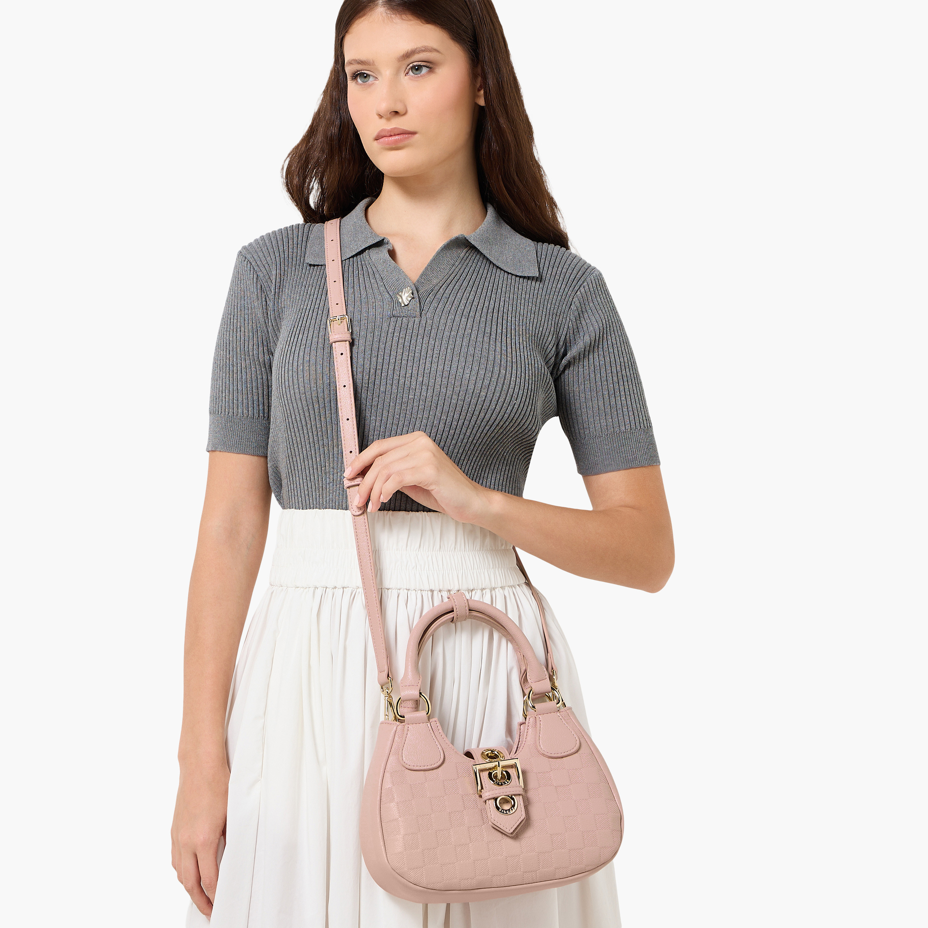 شنطة باجيت كاروهات بحزام قابل للفصل من بيسي لندن-women-bagsandwallets-handbags-image-8