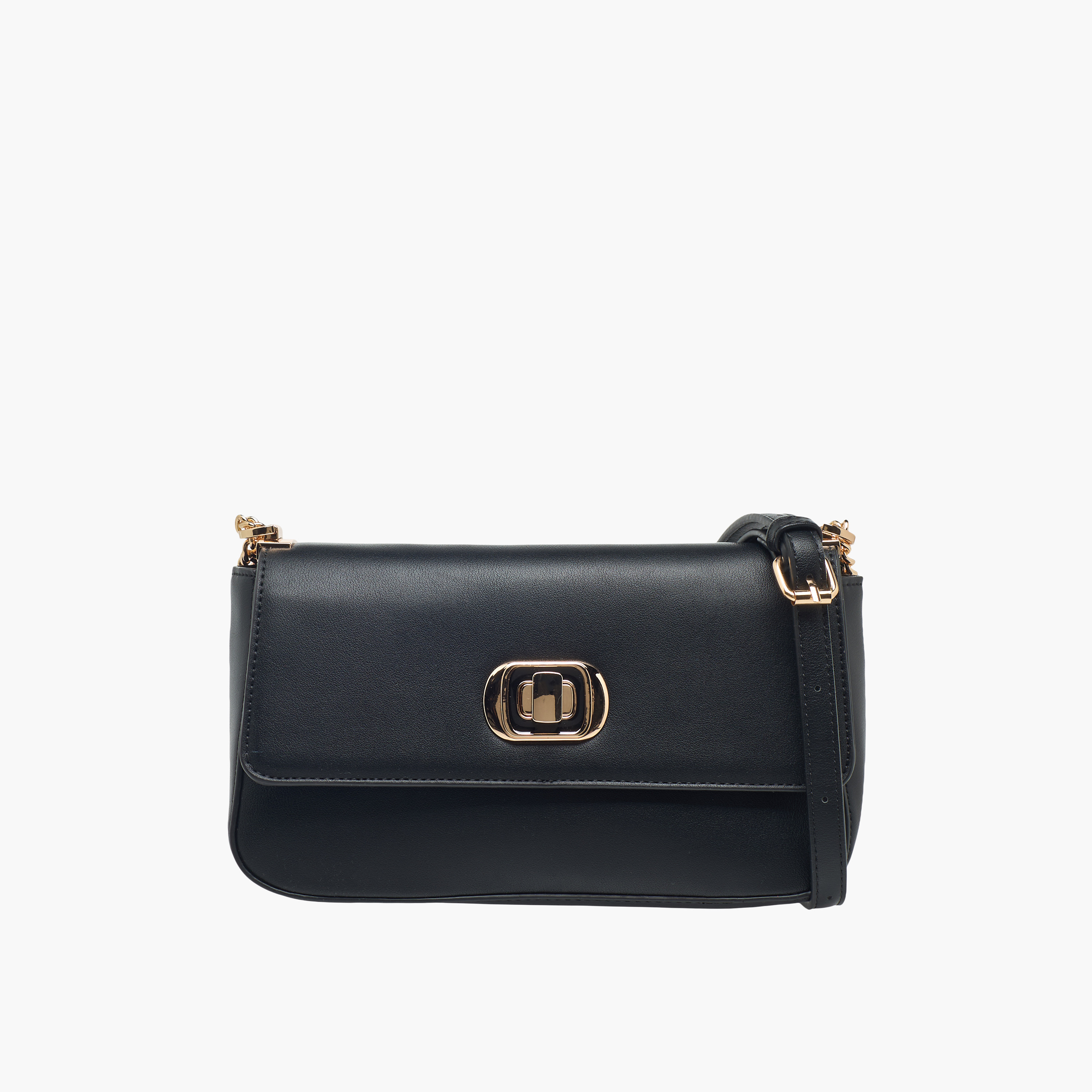 Bessie London Checked Baguette Bag with Detachable Strap-women-bagsandwallets-handbags-image-1