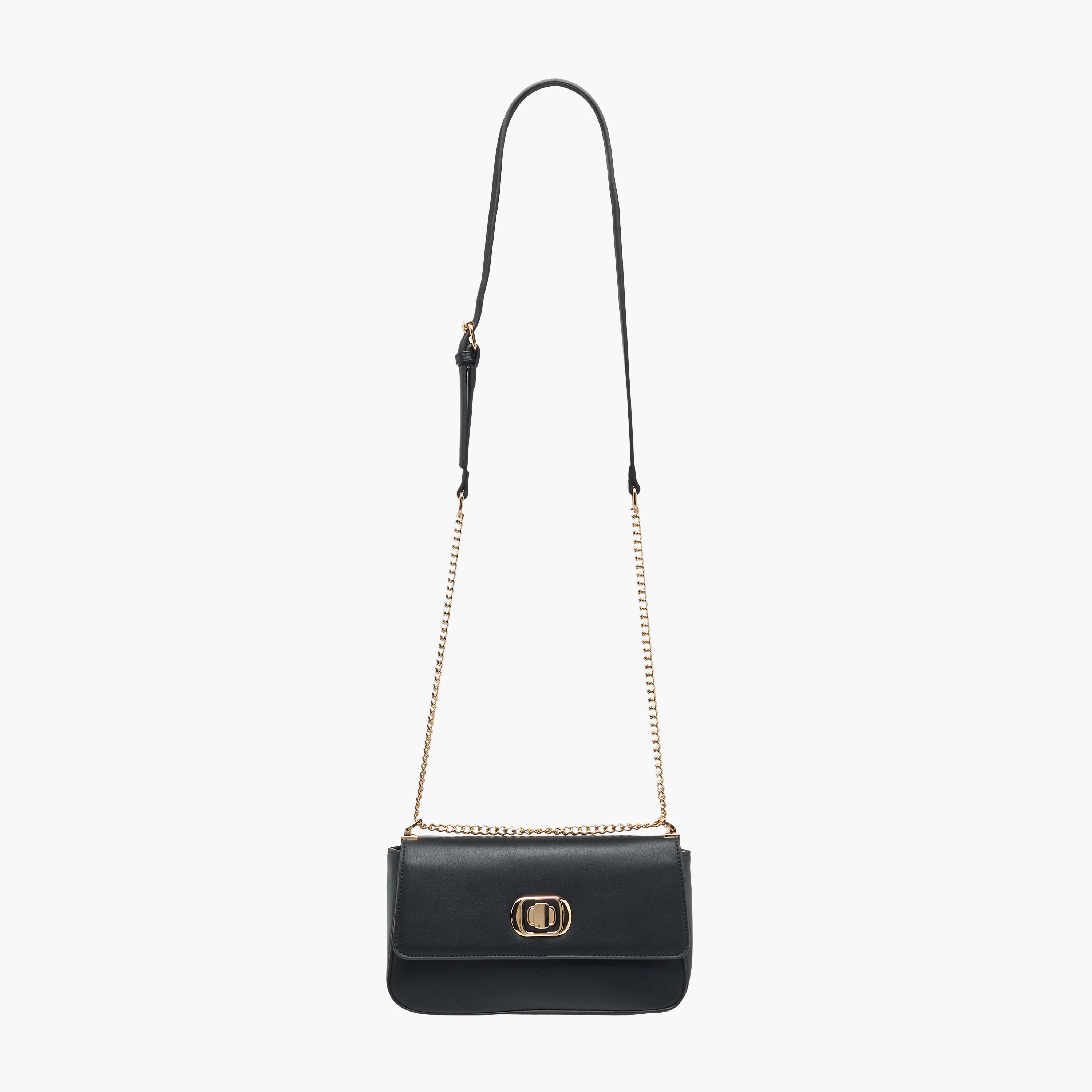 Bessie London Checked Baguette Bag with Detachable Strap-women-bagsandwallets-handbags-image-3