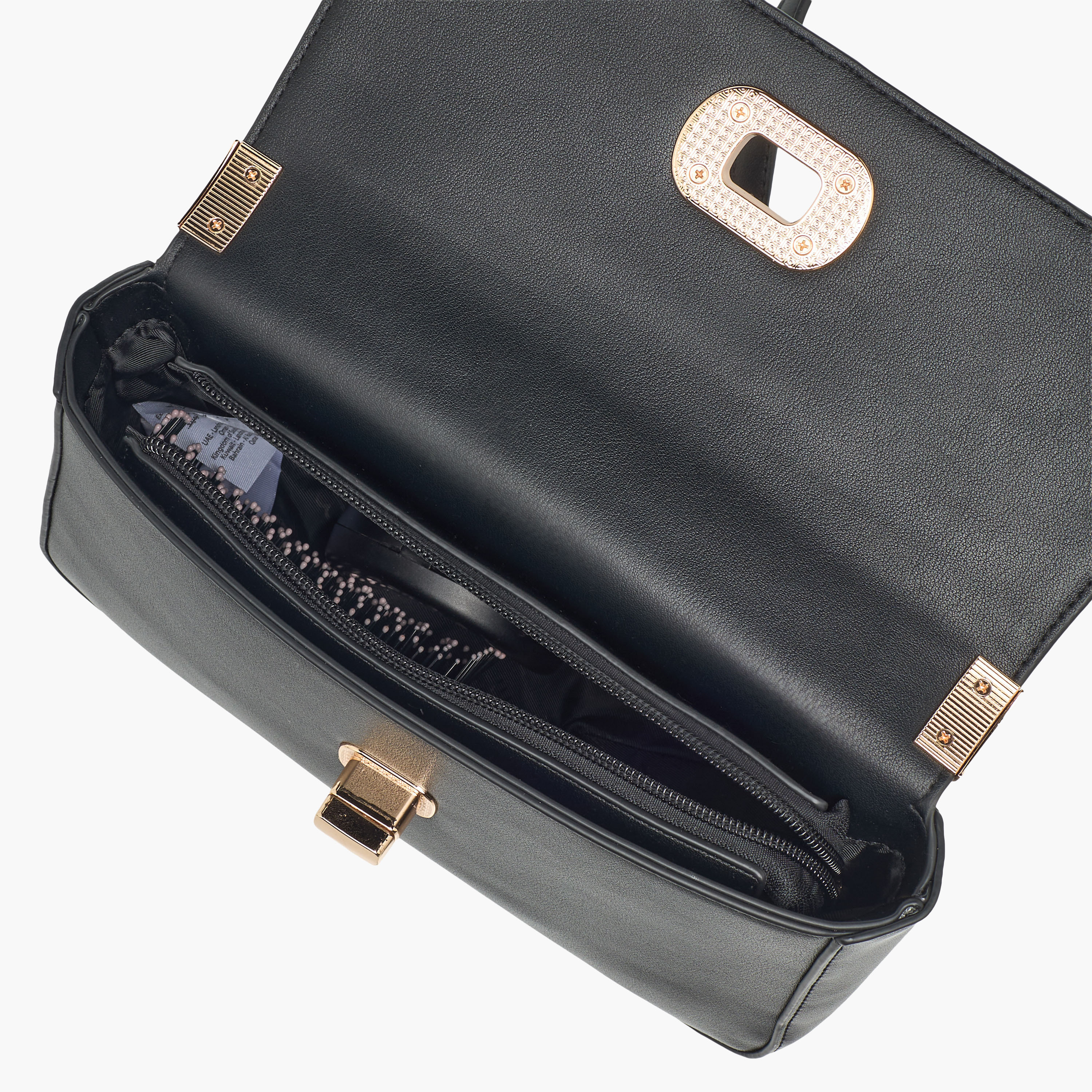 Bessie London Checked Baguette Bag with Detachable Strap-women-bagsandwallets-handbags-image-9