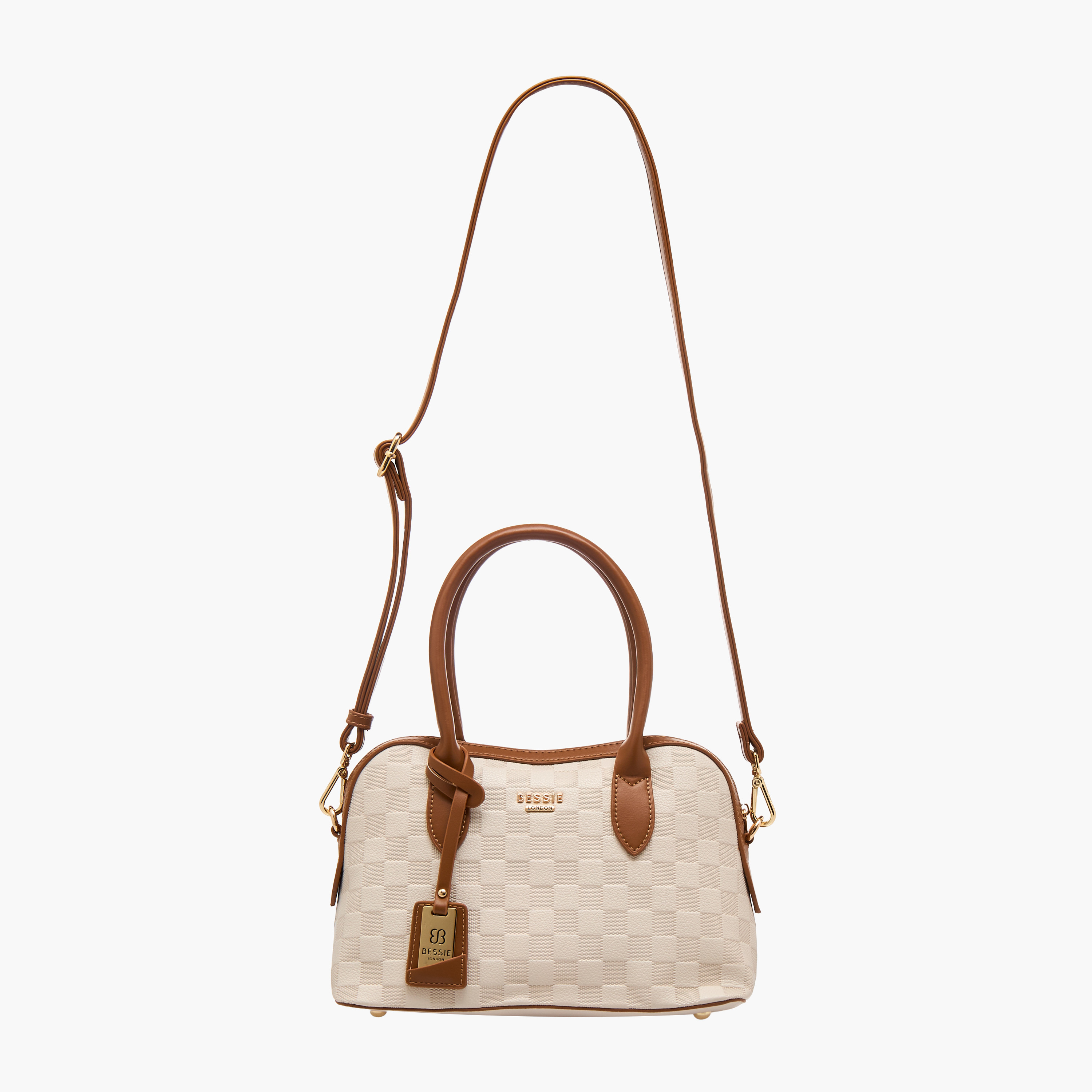 Bessie London Checked Crossbody Bag with Detachable Strap-women-bagsandwallets-handbags-image-3
