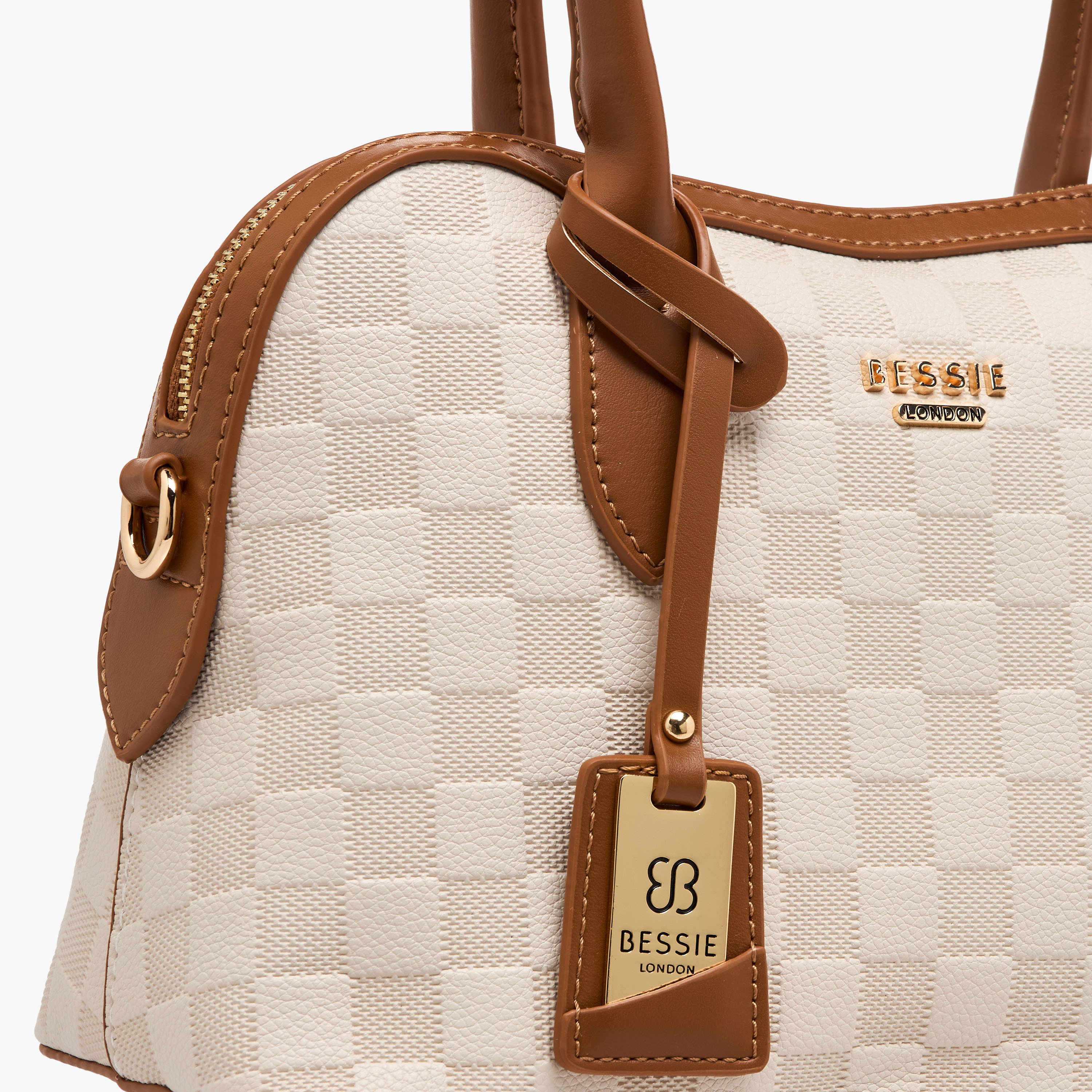 Bessie London Checked Crossbody Bag with Detachable Strap-women-bagsandwallets-handbags-image-5