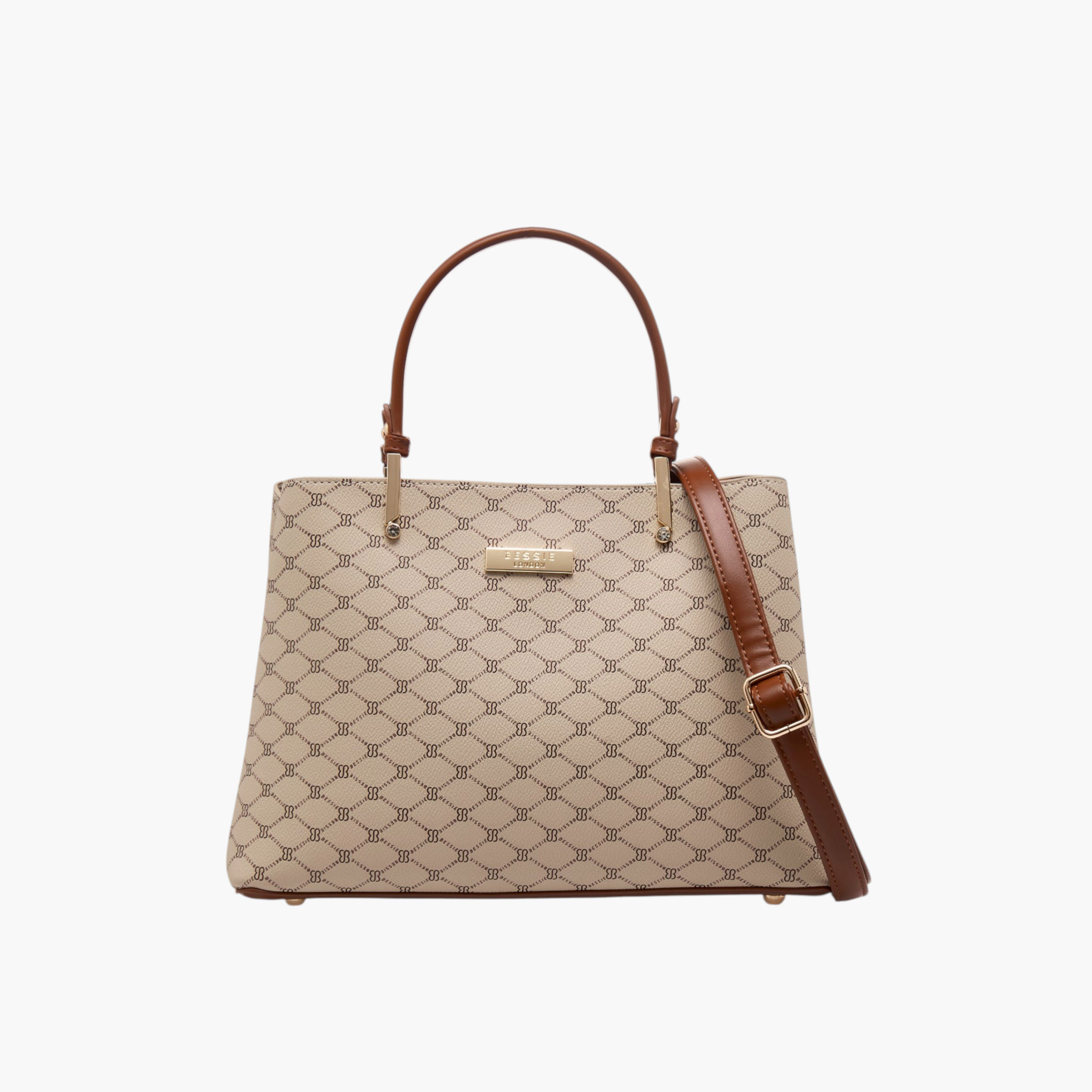 شنطة كروس بودي مربعات بحزتم قابل للفصل من بيسي لندن-women-bagsandwallets-handbags-image-1