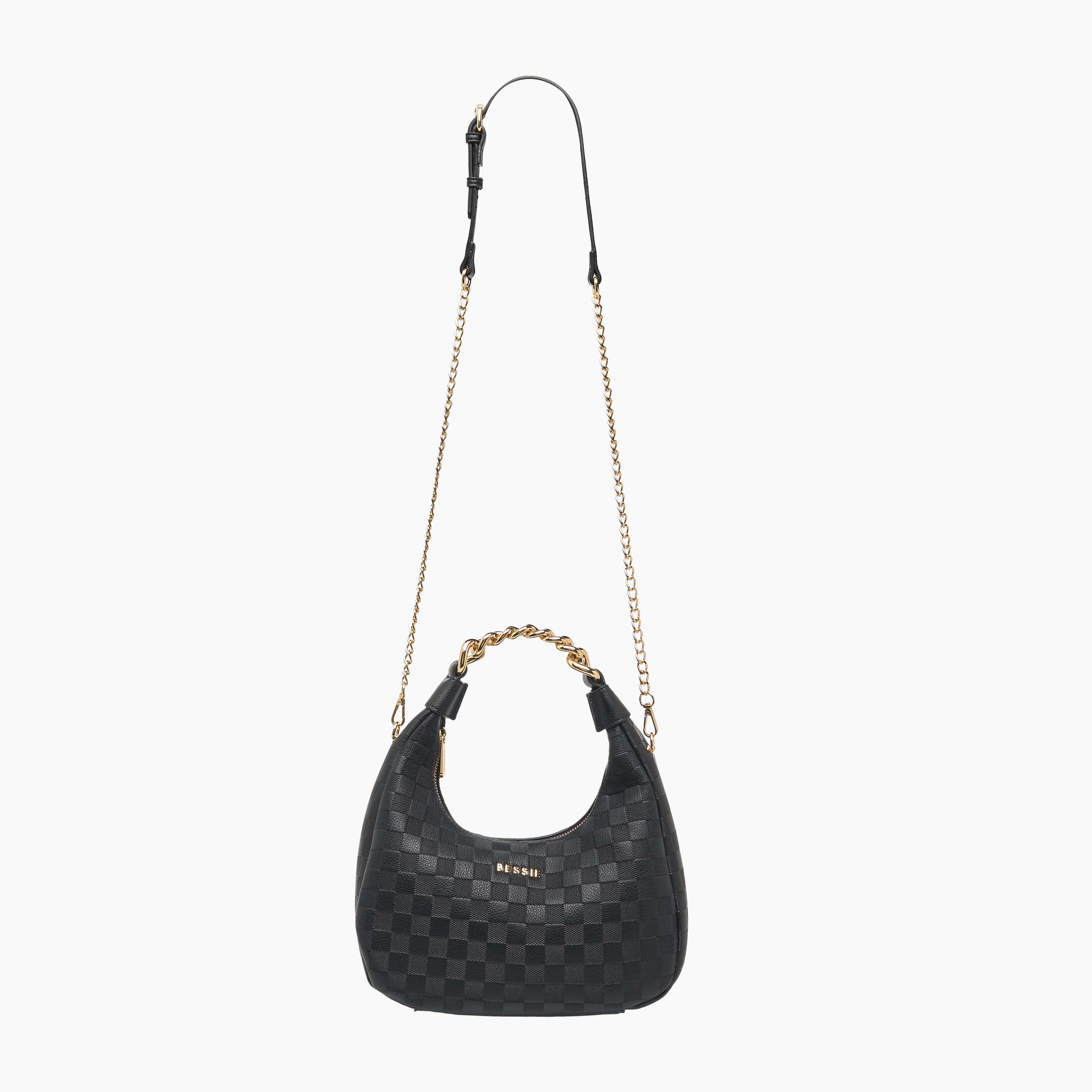 شنطة هوبو كاروهات بحزام قابل للفصل من بيسي لندن-women-bagsandwallets-handbags-image-3