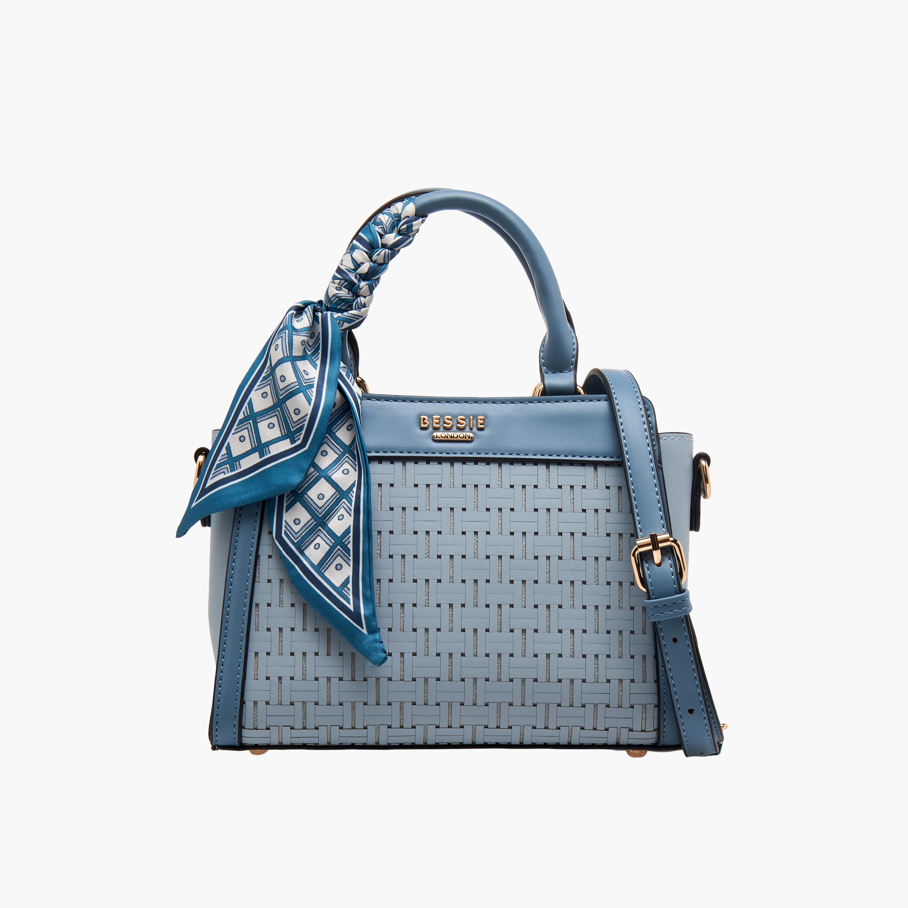 شنطة كروس بودي بزينة وشاح وحزام قابل للفصل من بيسي لندن-women-bagsandwallets-handbags-image-1