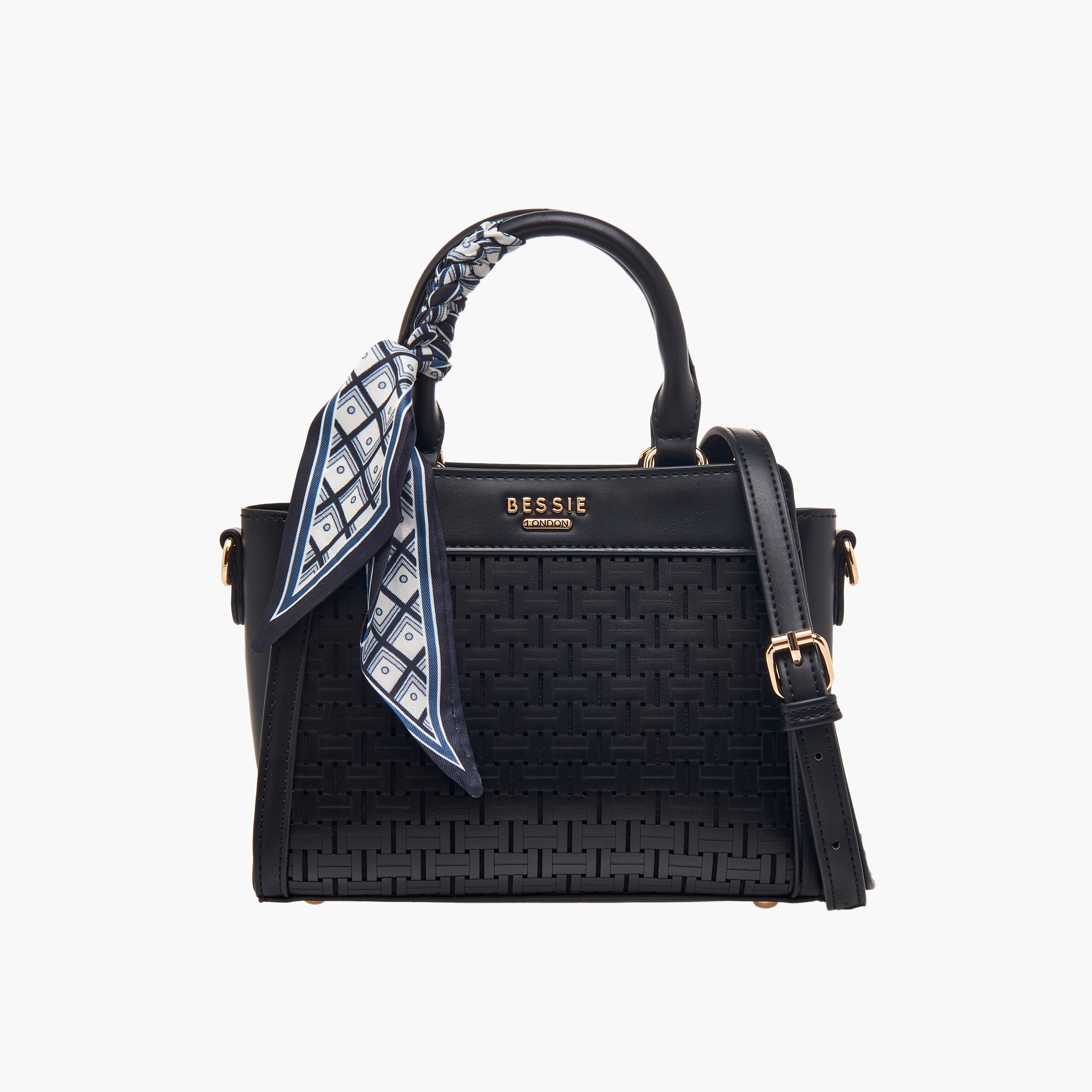 شنطة كروس بودي بزينة وشاح وحزام قابل للفصل من بيسي لندن-women-bagsandwallets-handbags-image-1