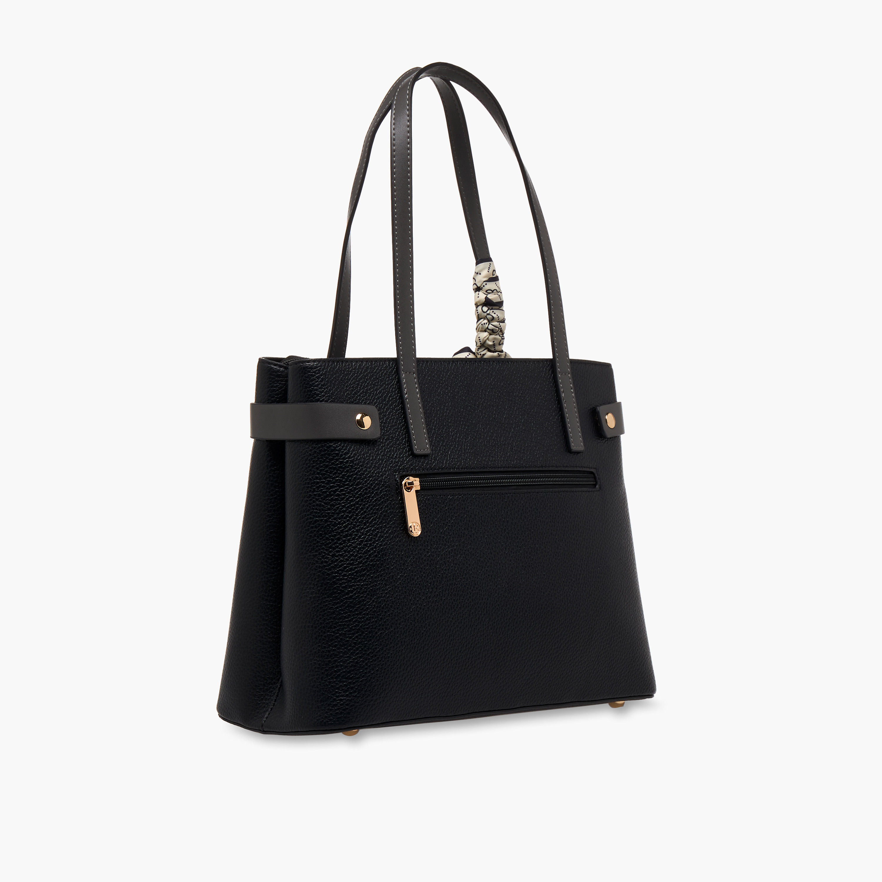 Bessie London Textured Tote Bag Set with Charm Detail-women-bagsandwallets-handbags-image-3