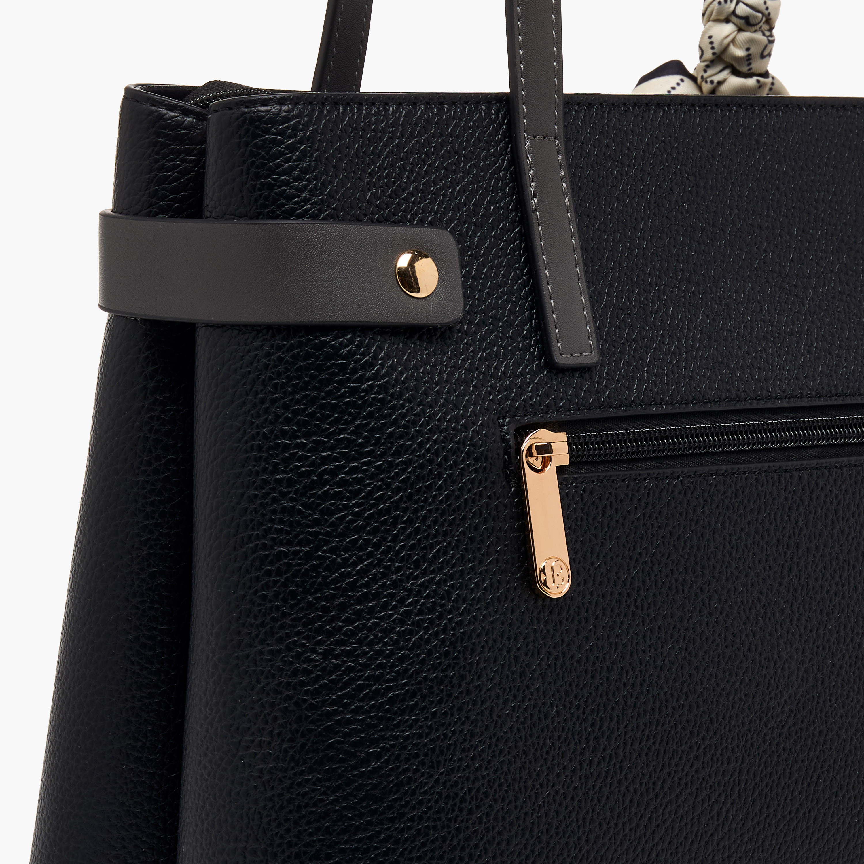 Bessie London Textured Tote Bag Set with Charm Detail-women-bagsandwallets-handbags-image-5