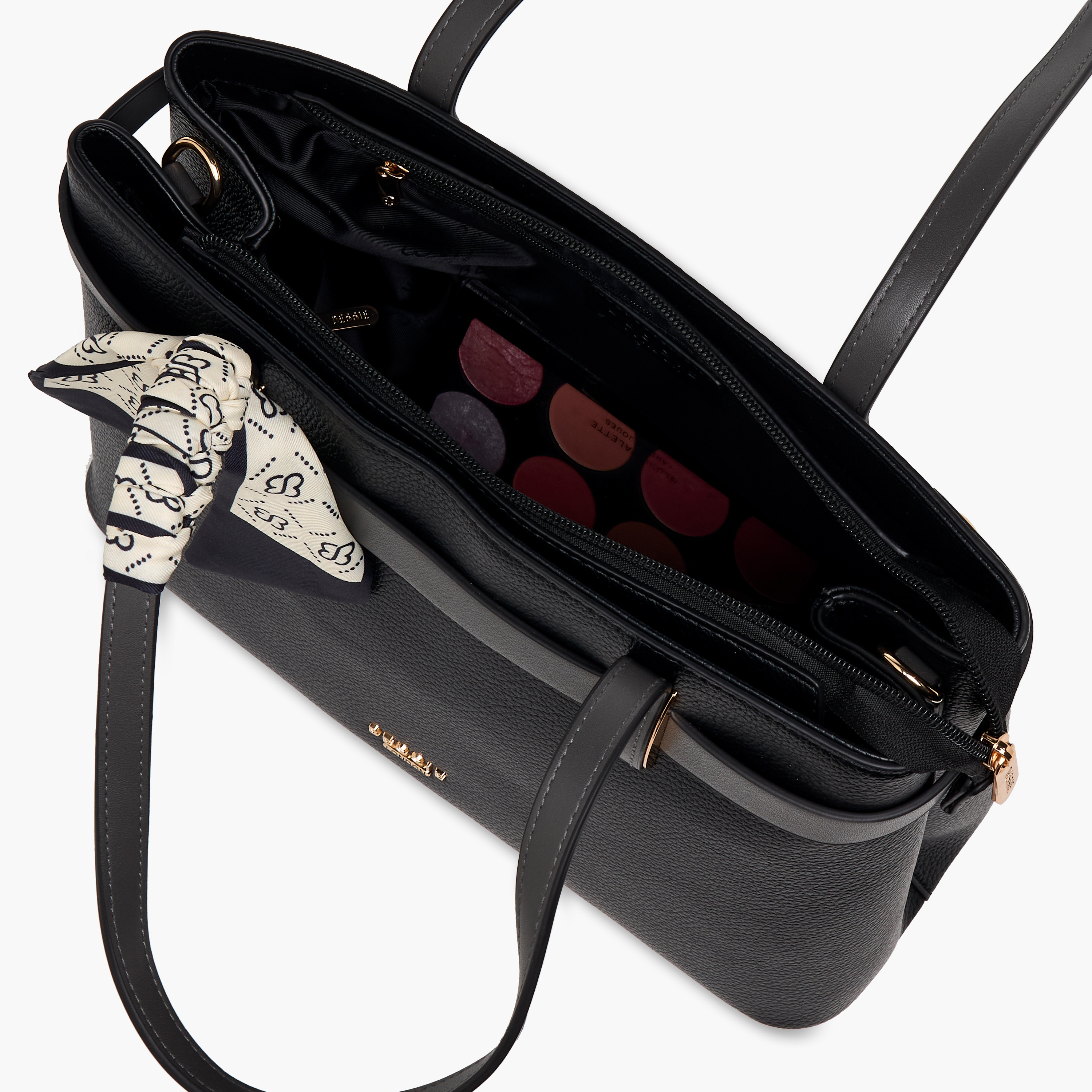 Bessie London Textured Tote Bag Set with Charm Detail-women-bagsandwallets-handbags-image-7