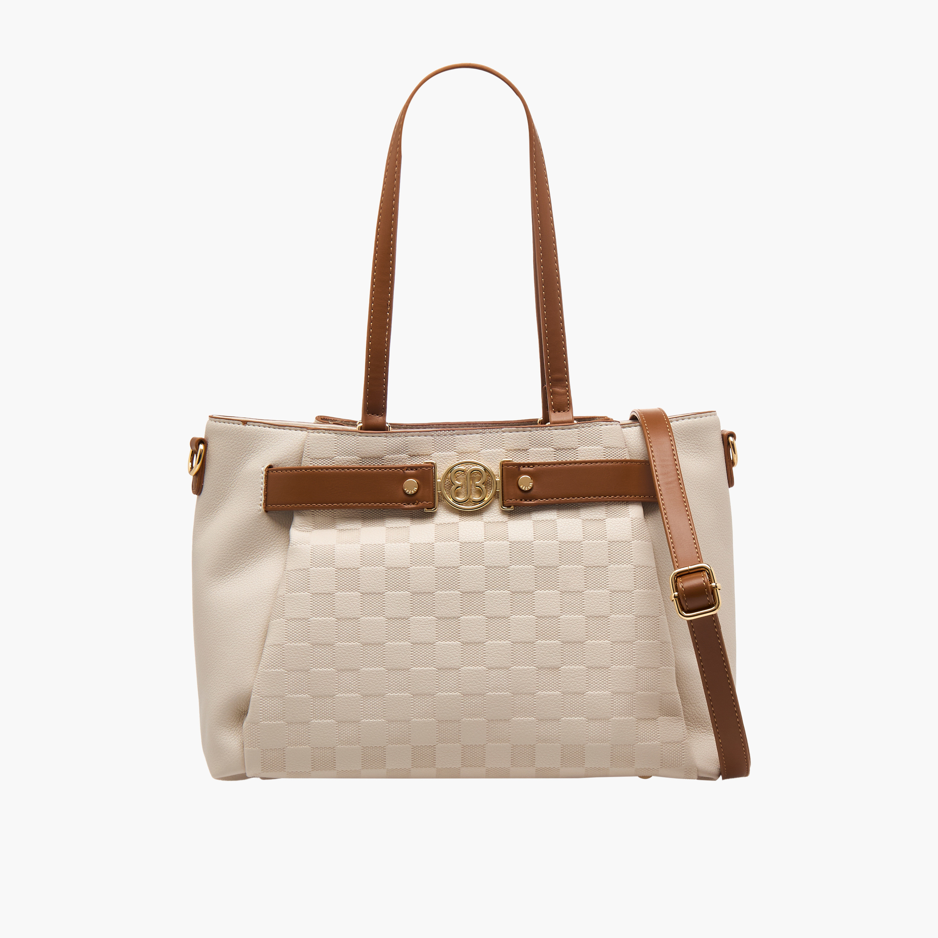 شنطة توتي كاروهات بحزام قابل للفصل من بيسي لندن-women-bagsandwallets-handbags-image-1