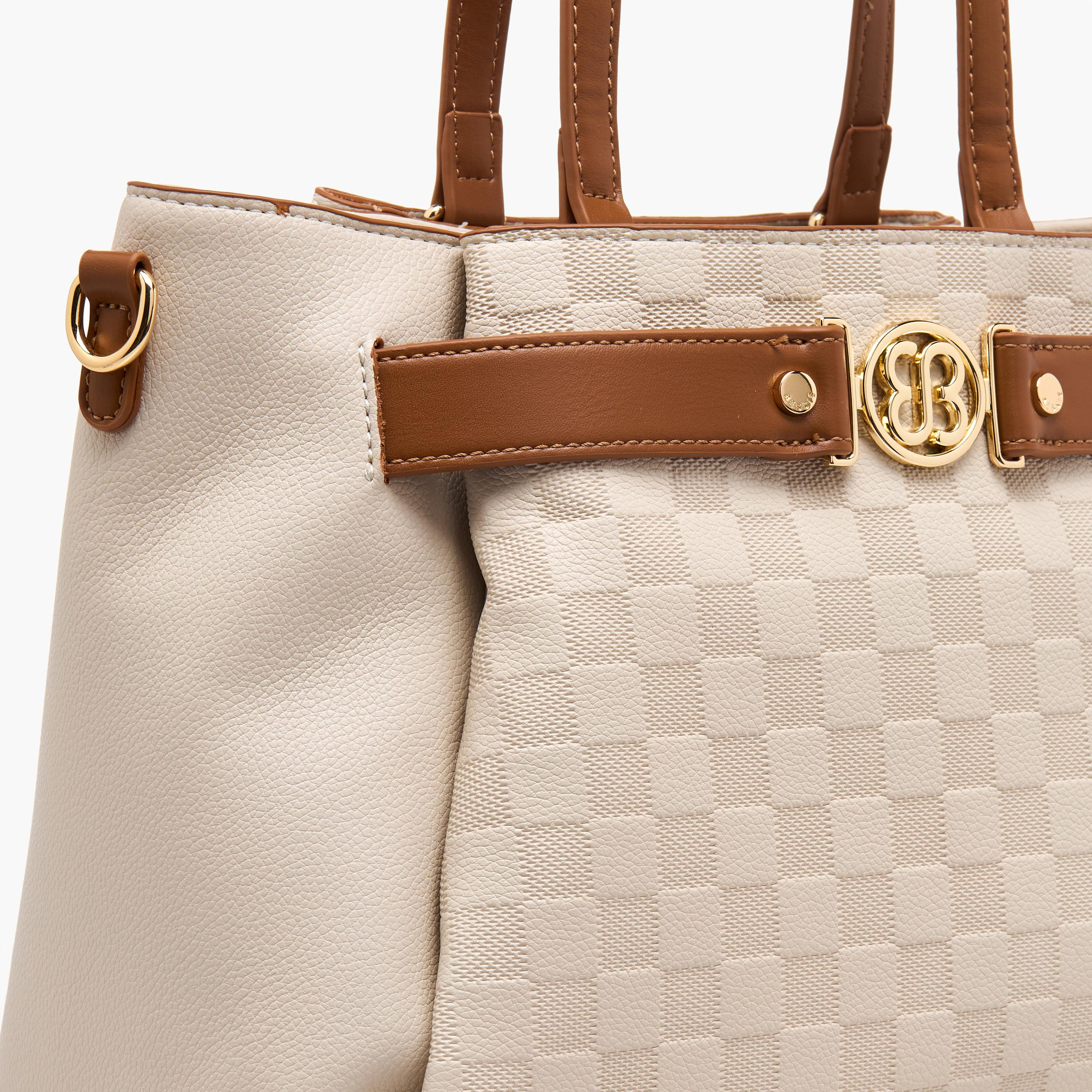 شنطة توتي كاروهات بحزام قابل للفصل من بيسي لندن-women-bagsandwallets-handbags-image-5