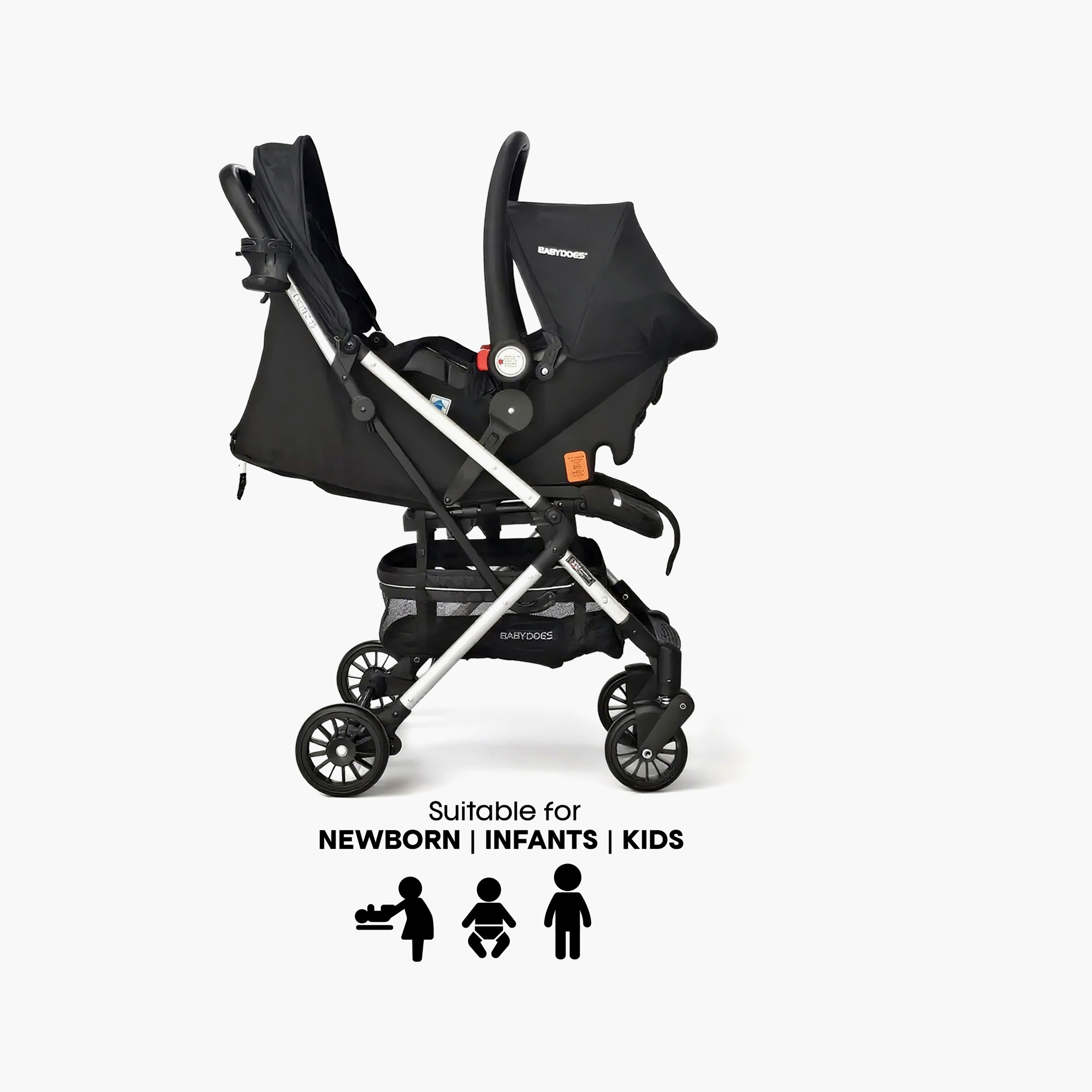 BABYDOES EXCITEZ - Compact Travel System (Stroller + Car Seat), 0–3 Y – Black-baby-gear-strollersandprams-travelsystems-image-7
