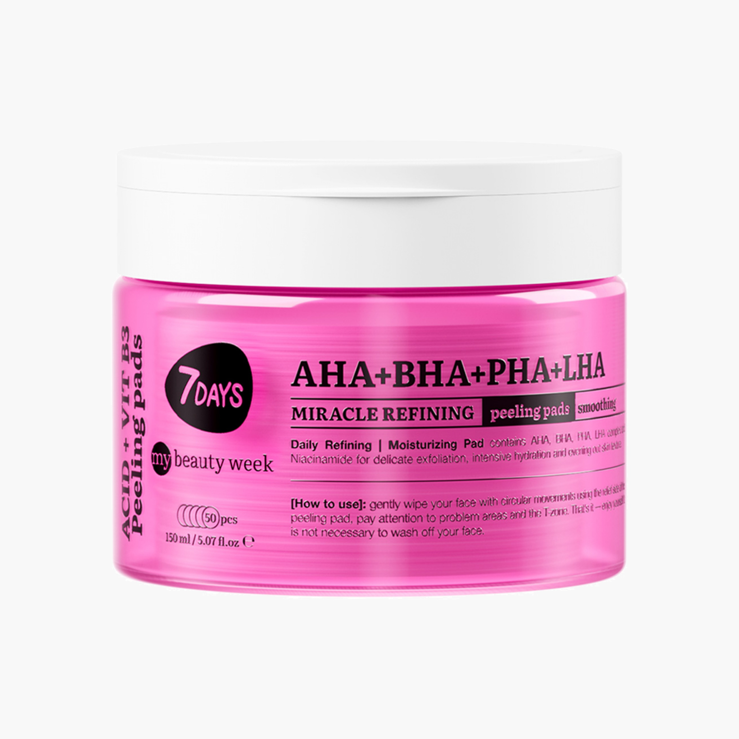 7days Refining Peeling Pads 50pcs-beautyandpersonalcare-skin-cleansers-tonerandmists-image-1