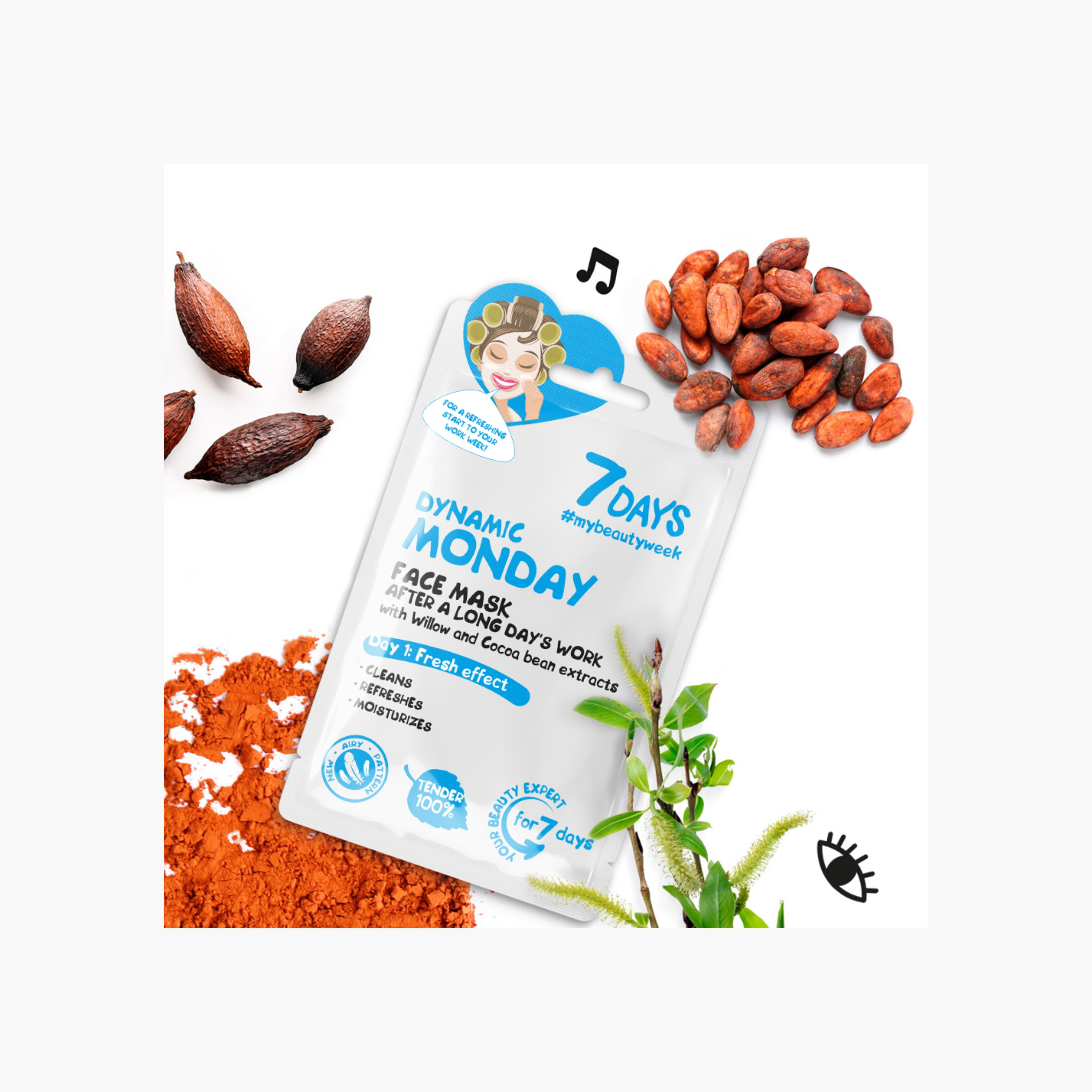 7days Willow & Cocoa Bean Extract Face Mask-beautyandpersonalcare-skin-masks-sheetmask-image-5