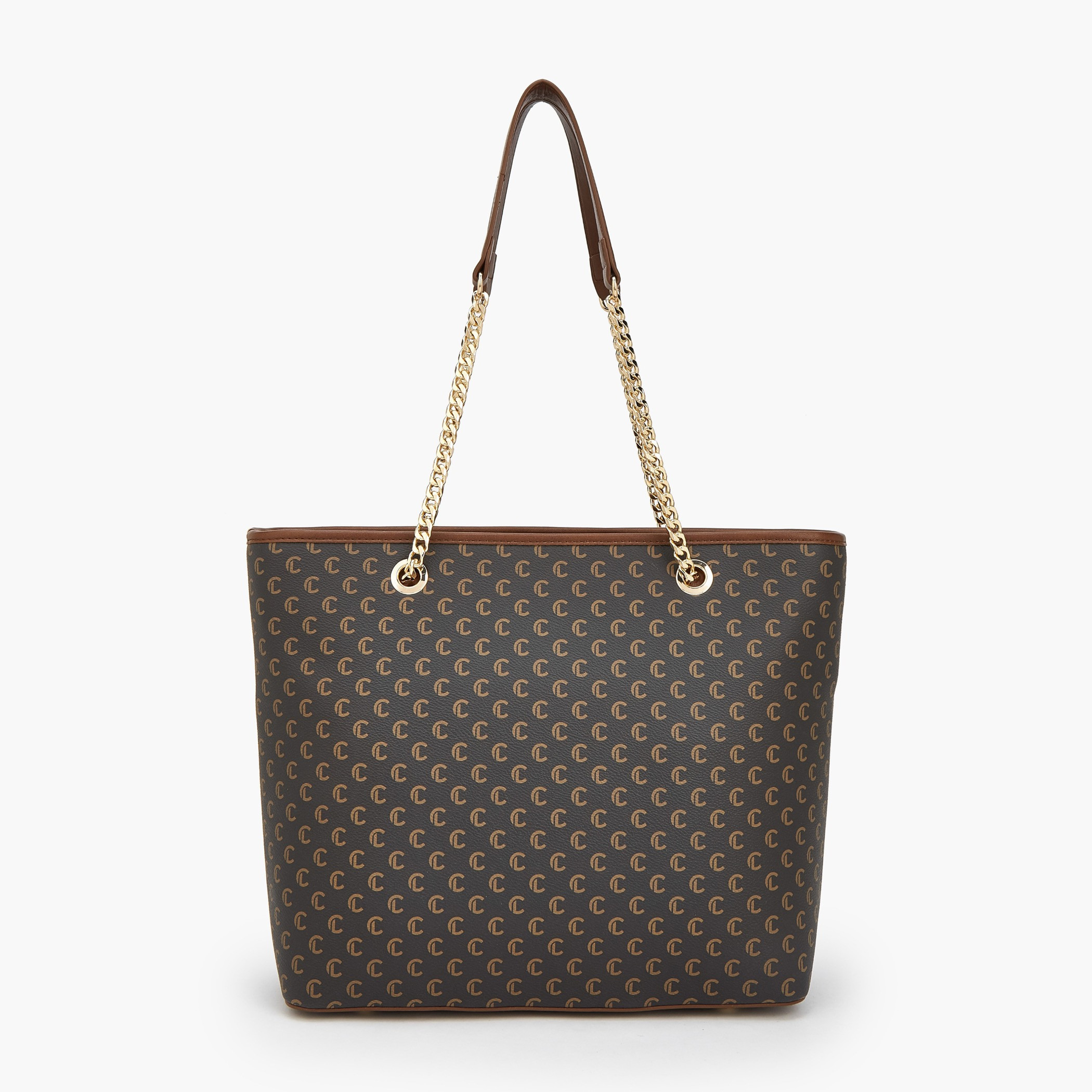 شنطة توتي بمقابض سلسلة وطبعات مونوجرام من لو كونفورت-women-bagsandwallets-handbags-image-4