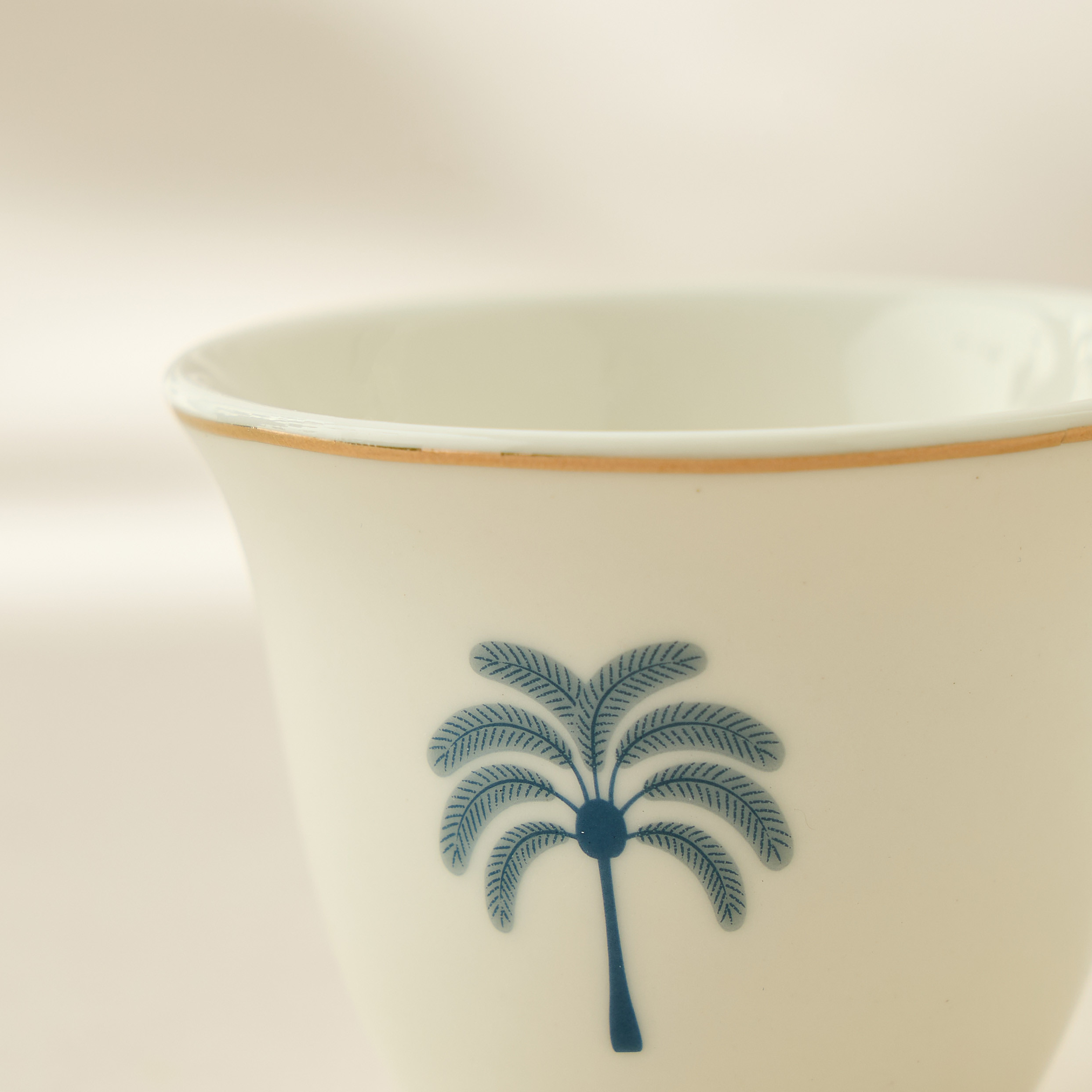 Palm Tree Print New Bone China Kahwa Cup - Set of 12-household-dining-teaandcoffee-teaandcoffeesets-image-4