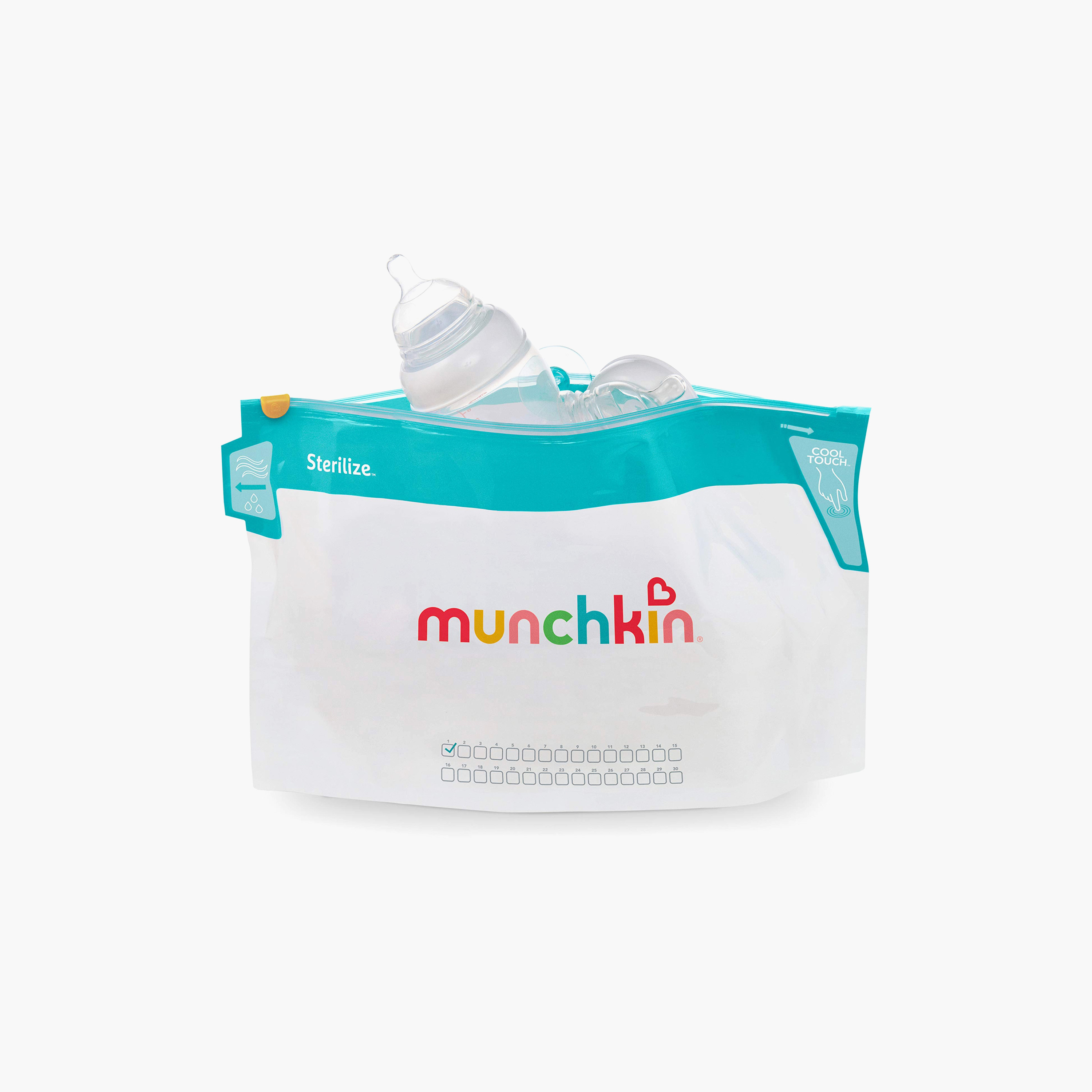 Pack of 6 Munchkin Steriliser Bag with Zip Lock-baby-feeding-sterilizersandwarmers-image-1