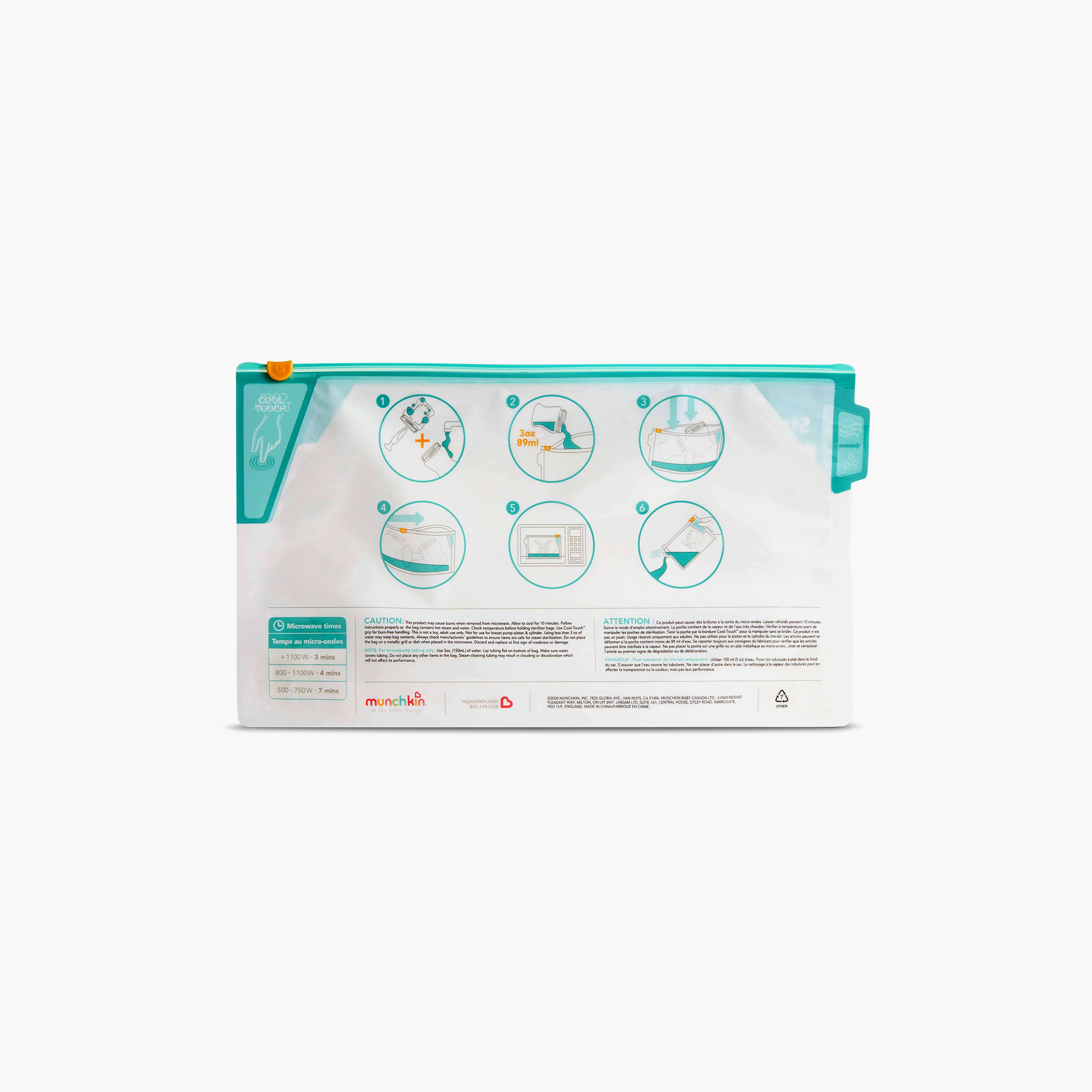 Pack of 6 Munchkin Steriliser Bag with Zip Lock-baby-feeding-sterilizersandwarmers-image-5