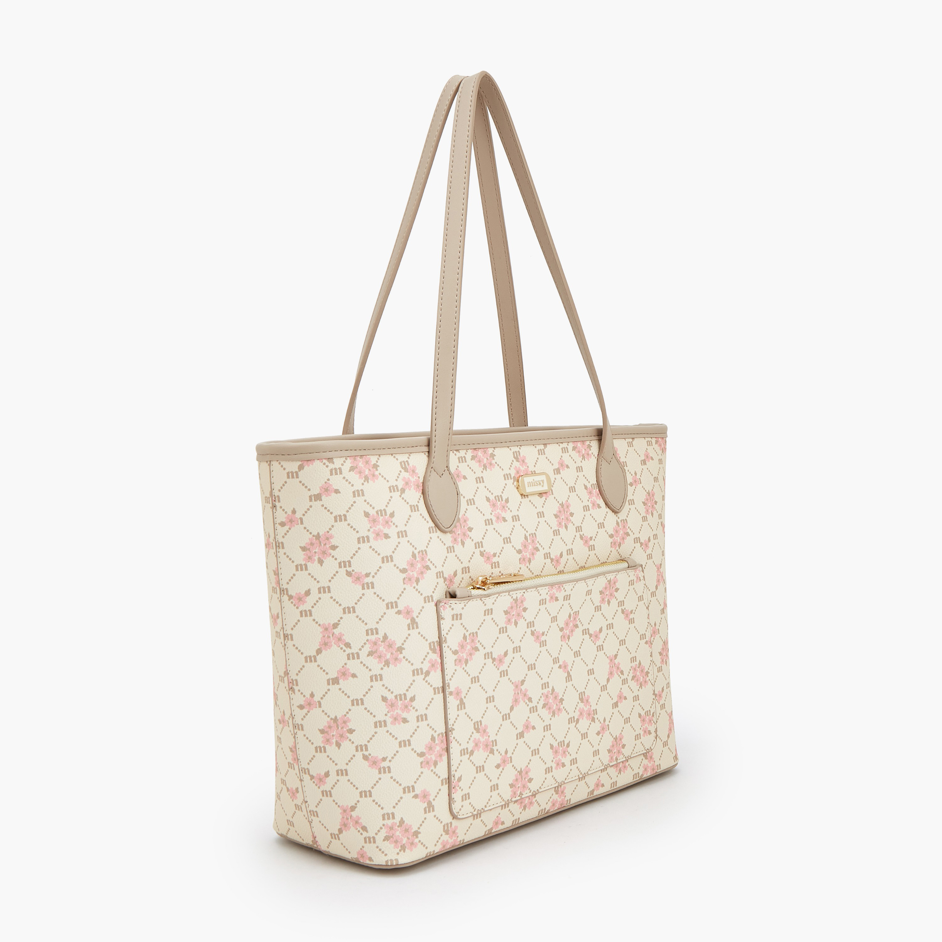 شنطة توتي بمقابض مزدوجة وطبعات مونوجرام من ميسي-women-bagsandwallets-handbags-image-2