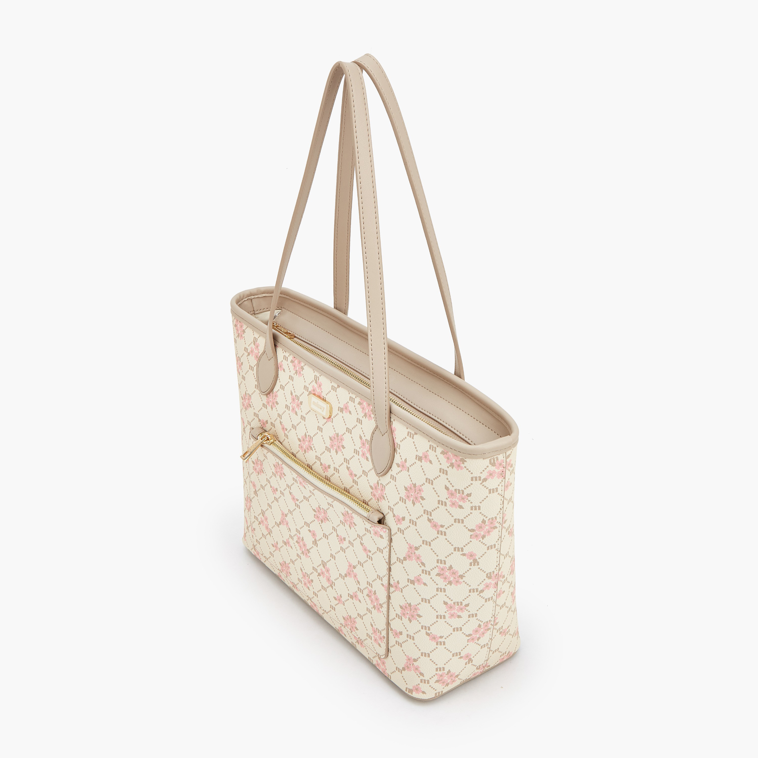 شنطة توتي بمقابض مزدوجة وطبعات مونوجرام من ميسي-women-bagsandwallets-handbags-image-5