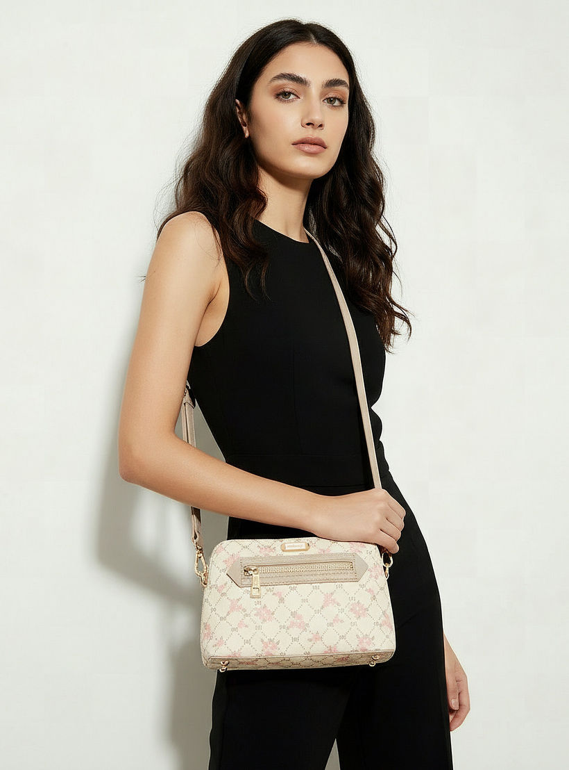 شنطة كروس بودي بحزام قابل للتعديل وطبعات مونوجرام من ميسي-women-bagsandwallets-handbags-image-1