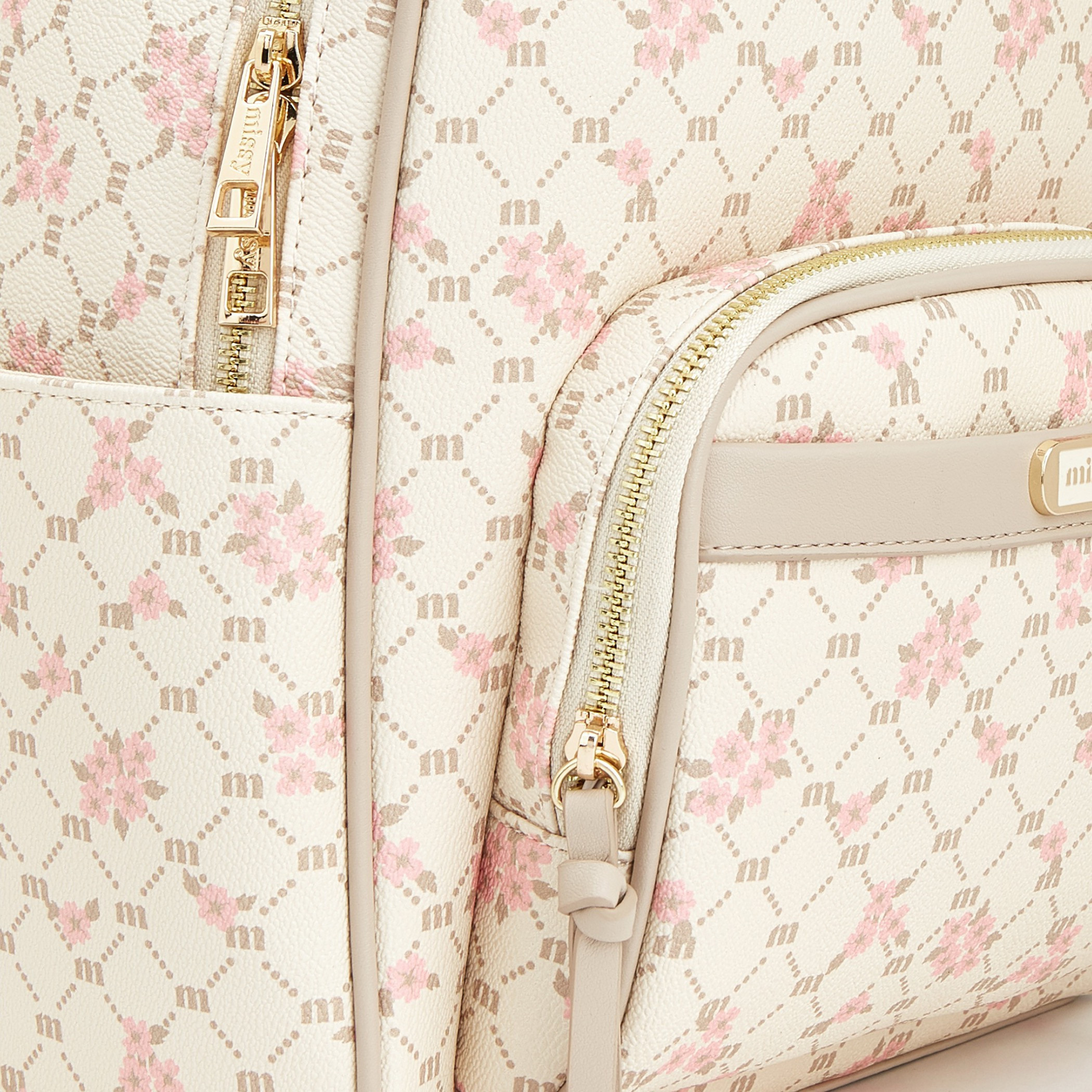 Missy Monogram Print Backpack with Adjustable Straps-women-bagsandwallets-backpacks-image-3