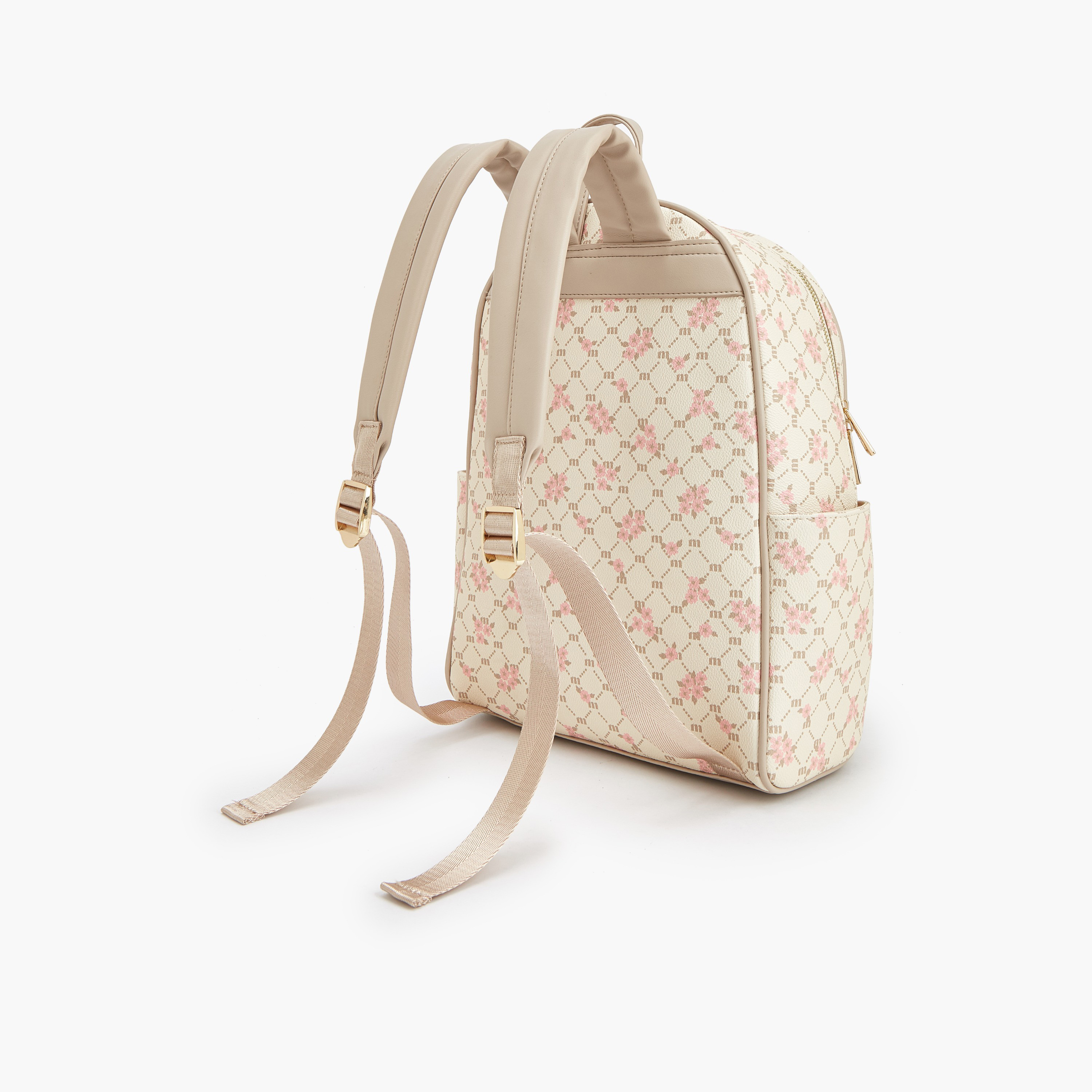 Missy Monogram Print Backpack with Adjustable Straps-women-bagsandwallets-backpacks-image-7