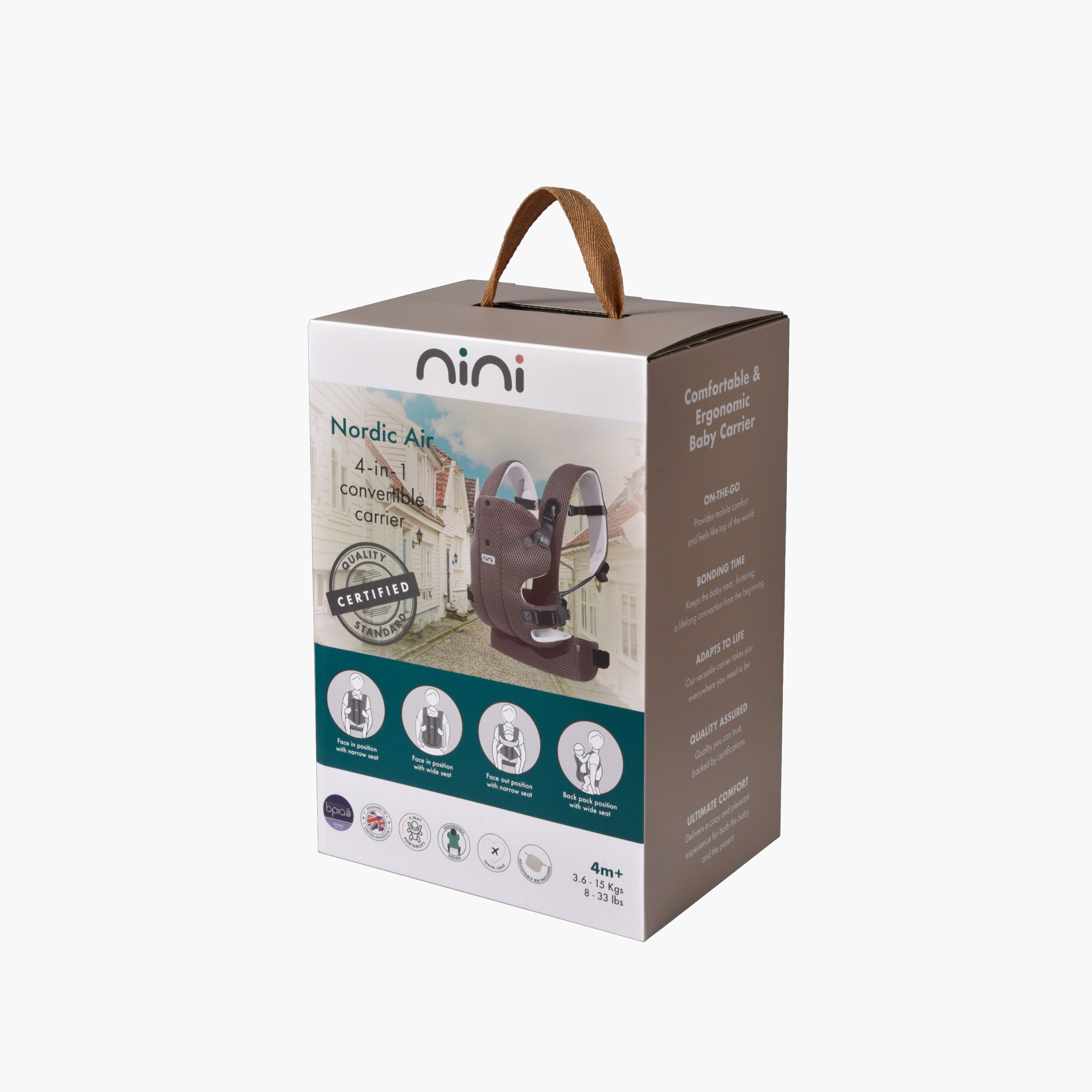Nini Nordic Air Baby Carrier with Easy Wipe Bib-baby-gear-babycarriers-image-17