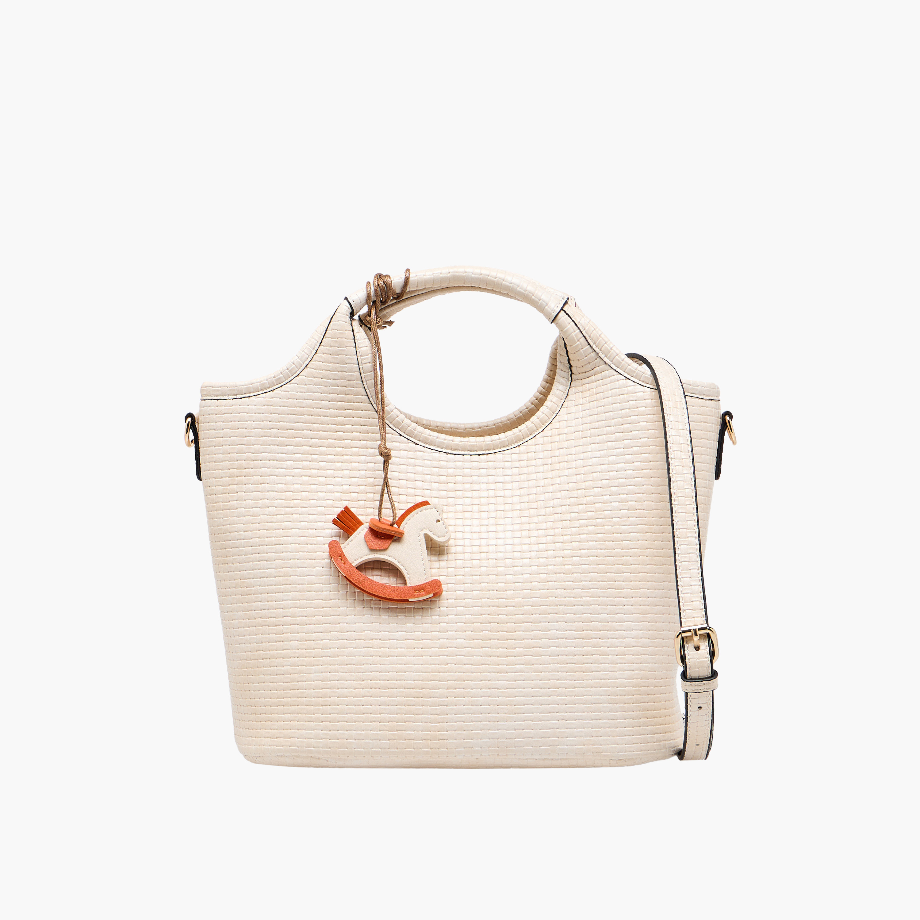 Sasha Tom Textured Hobo Bag with Rocking Horse Charm-women-bagsandwallets-handbags-image-1