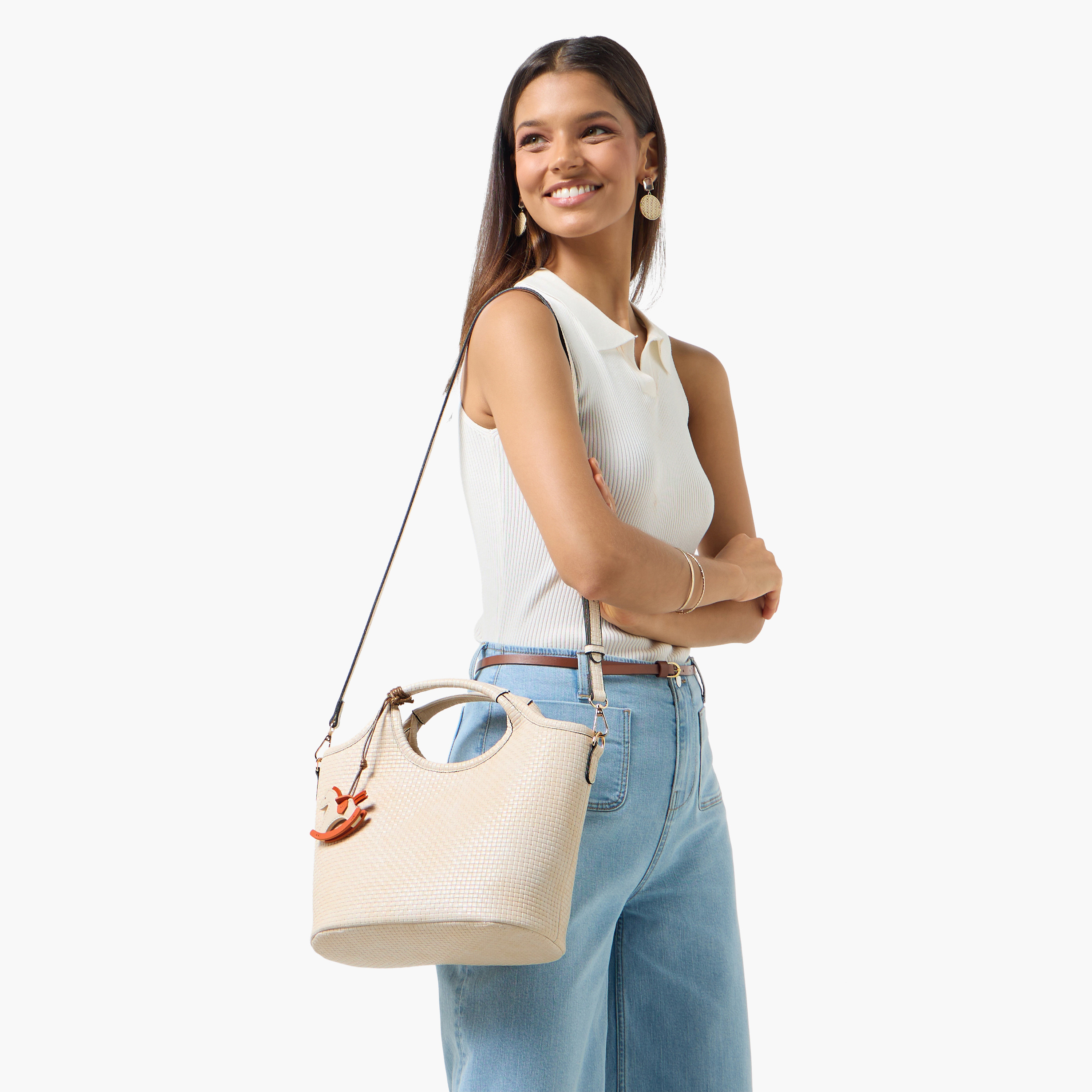 Sasha Tom Textured Hobo Bag with Rocking Horse Charm-women-bagsandwallets-handbags-image-2