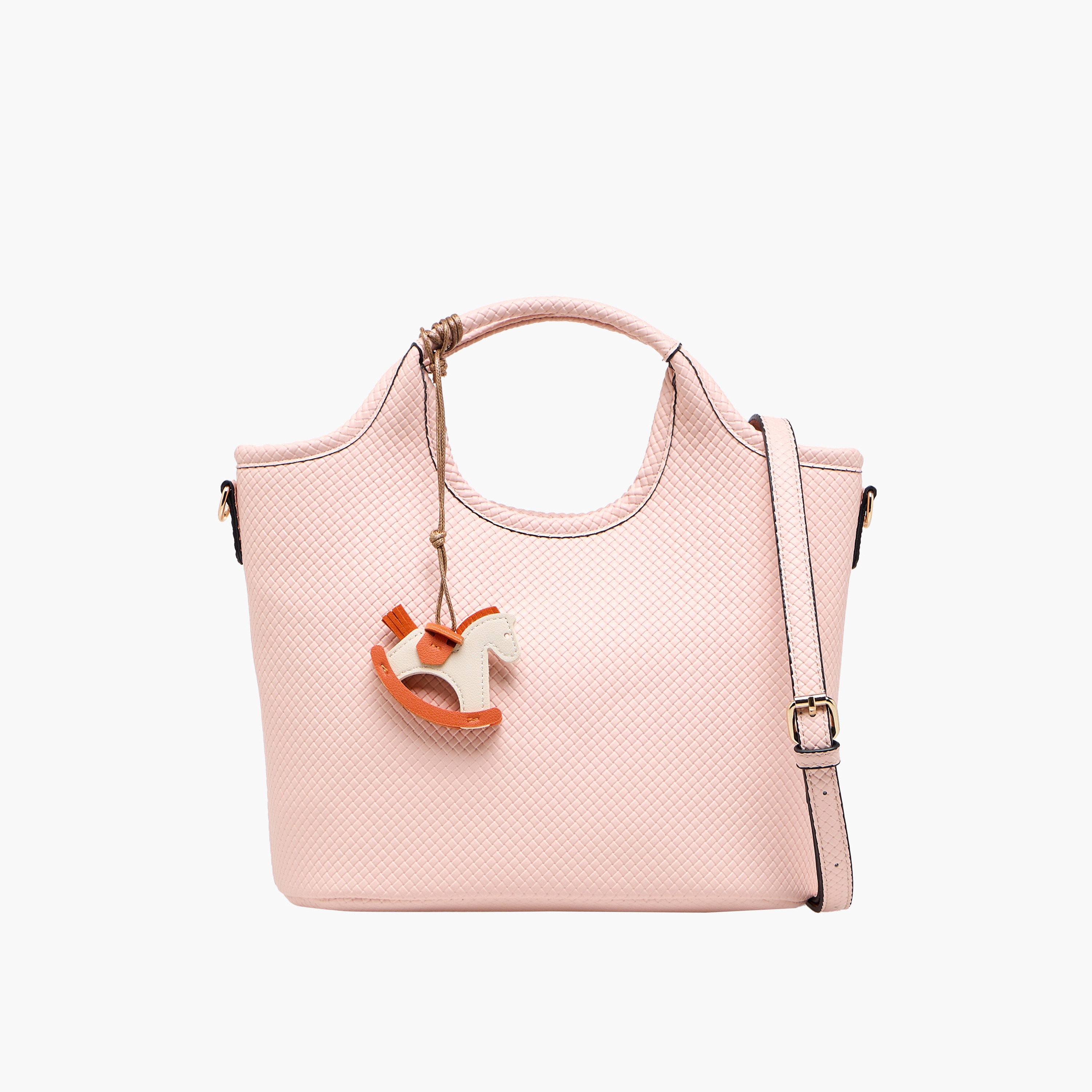 شنطة هوبو بارزة الملمس مع دلاية حصان هزاز من ساشا توم-women-bagsandwallets-handbags-image-1