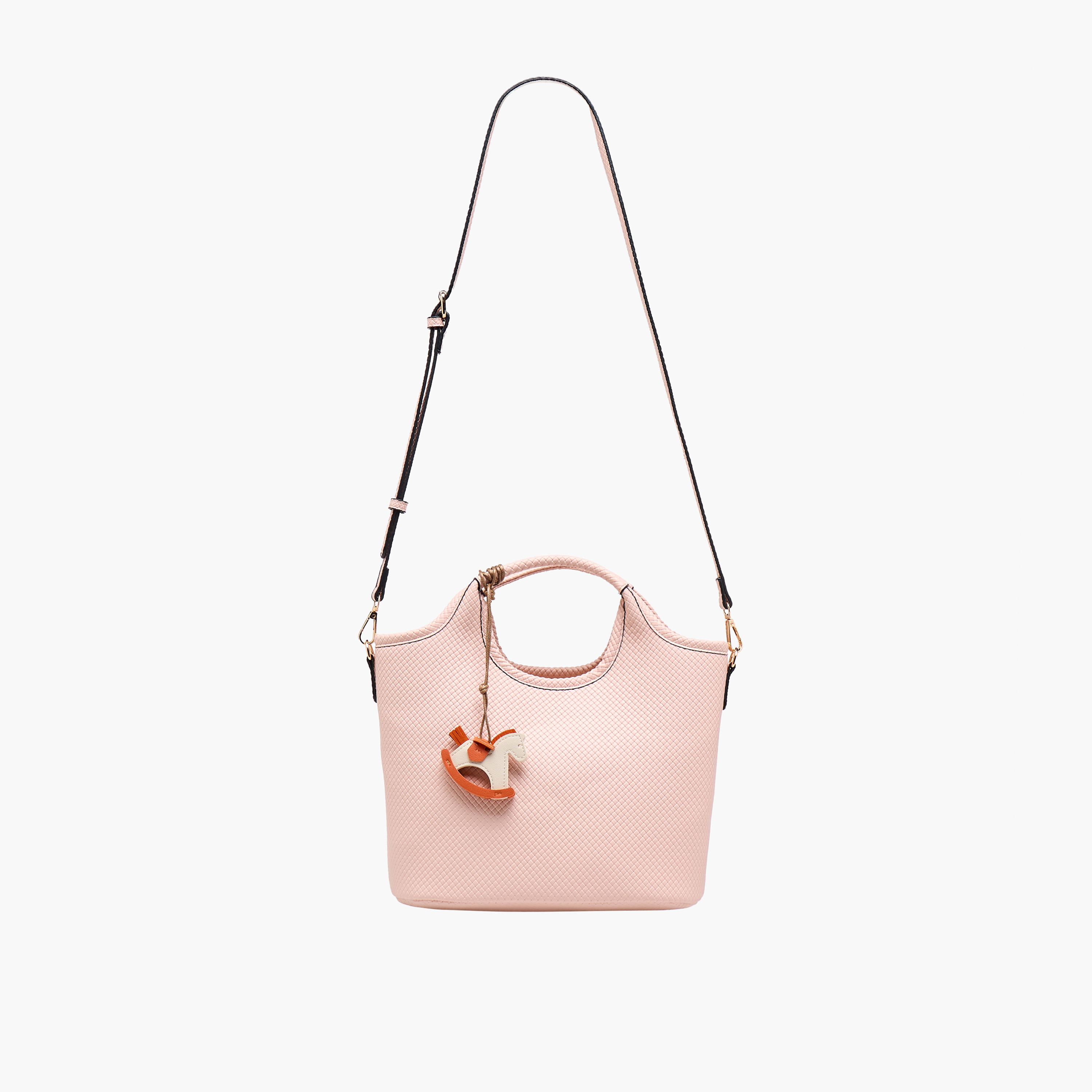 شنطة هوبو بارزة الملمس مع دلاية حصان هزاز من ساشا توم-women-bagsandwallets-handbags-image-3