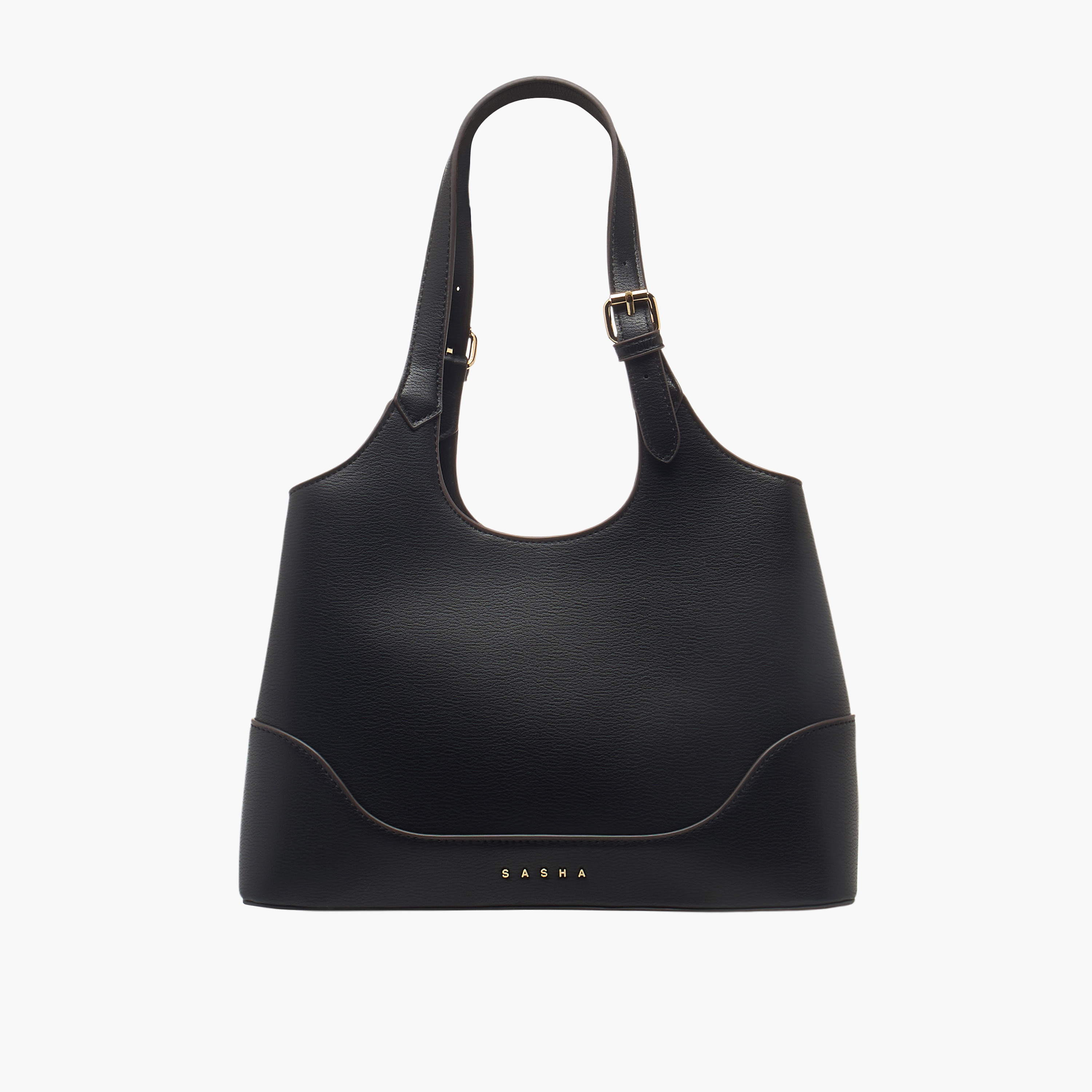 شنطة هوبو سادة بمقبض مزدوج كود من ساشا-women-bagsandwallets-handbags-image-1