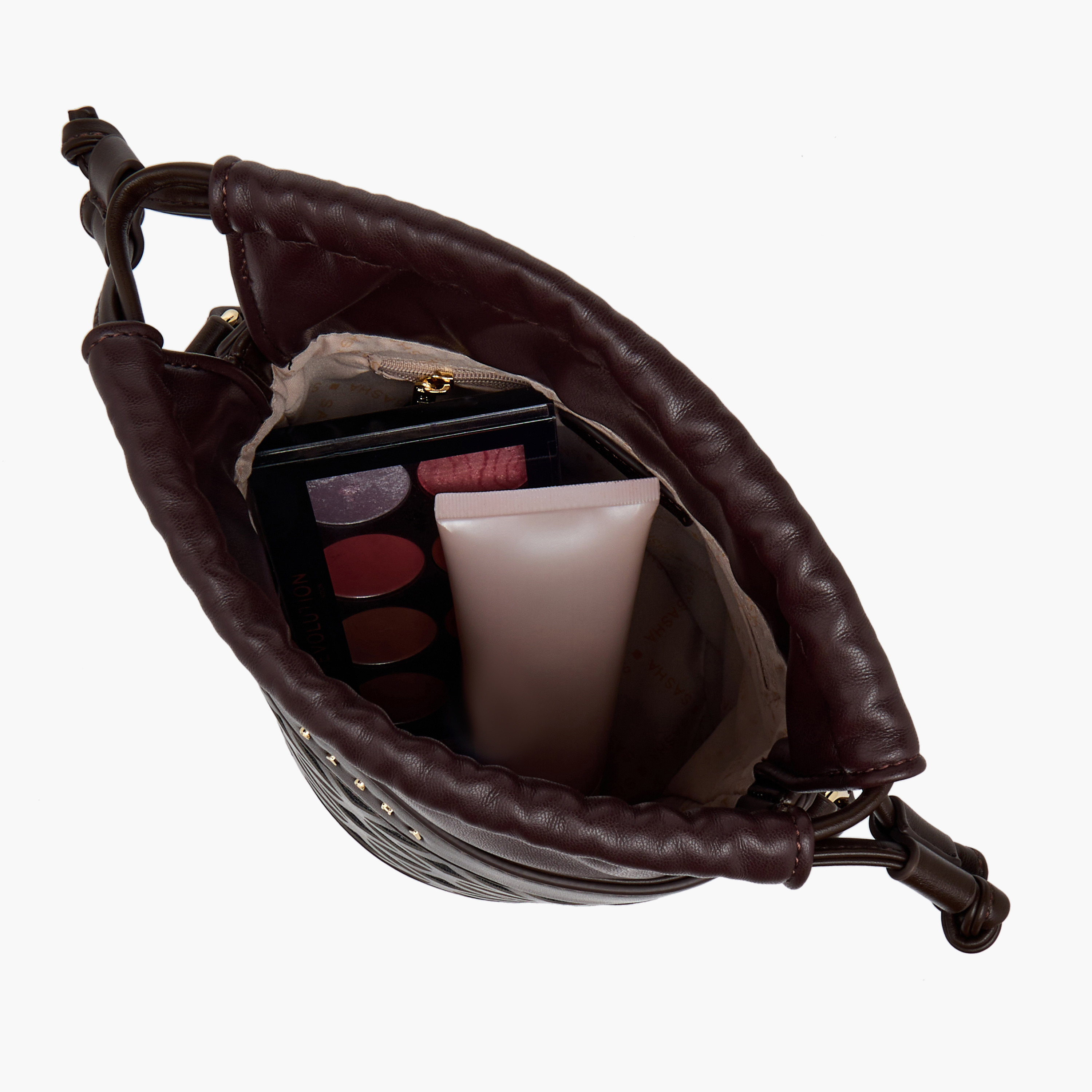 Sasha Kod Cutowork Detail Bucket Bag with Drawstring Closure-women-bagsandwallets-handbags-image-9